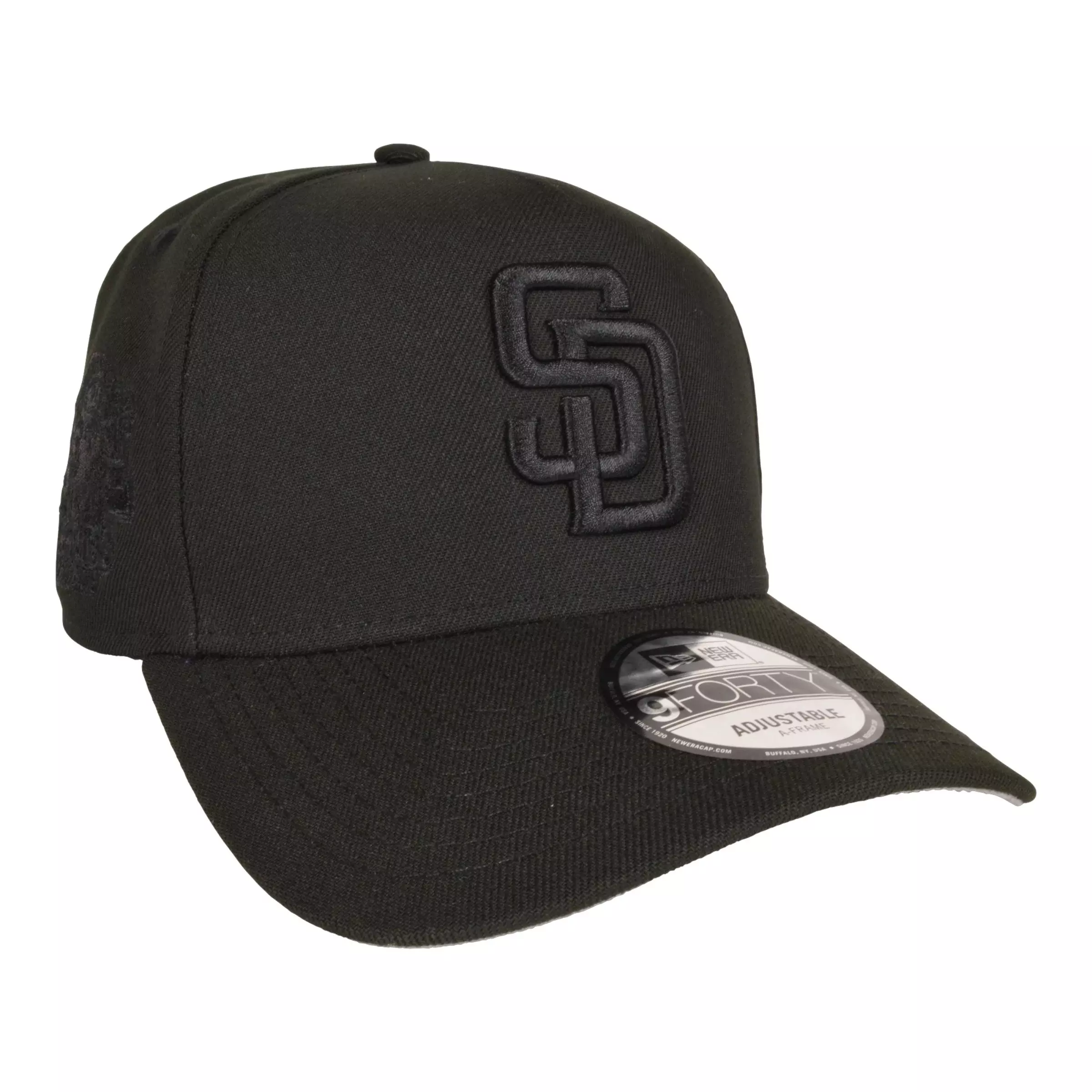 New Era San Diego Padres 9FORTY Adjustable Hat - Triple Black - BLACK