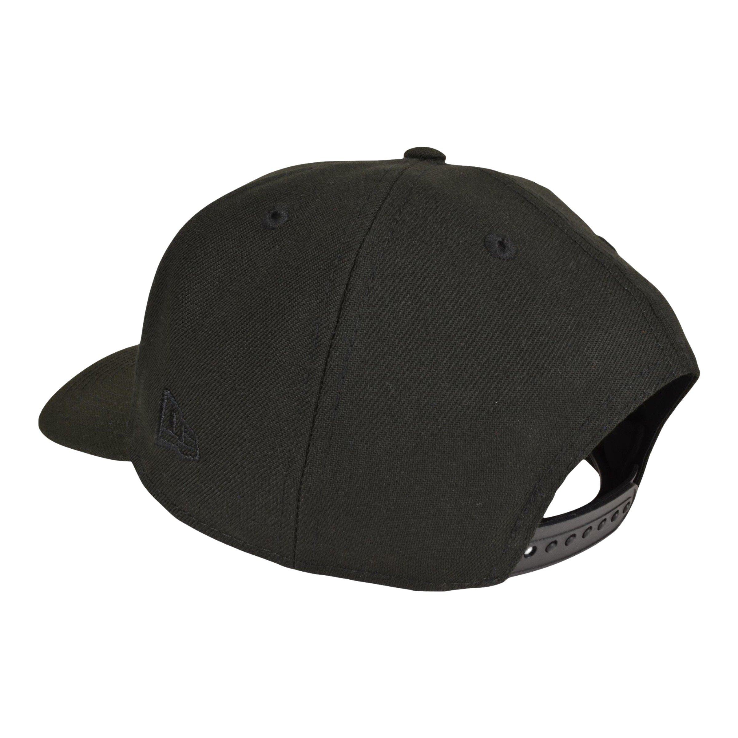 New Era Texas Rangers 9FORTY A-Frame Snapback Hat - Triple Black - BLACK Thumbnail View 3