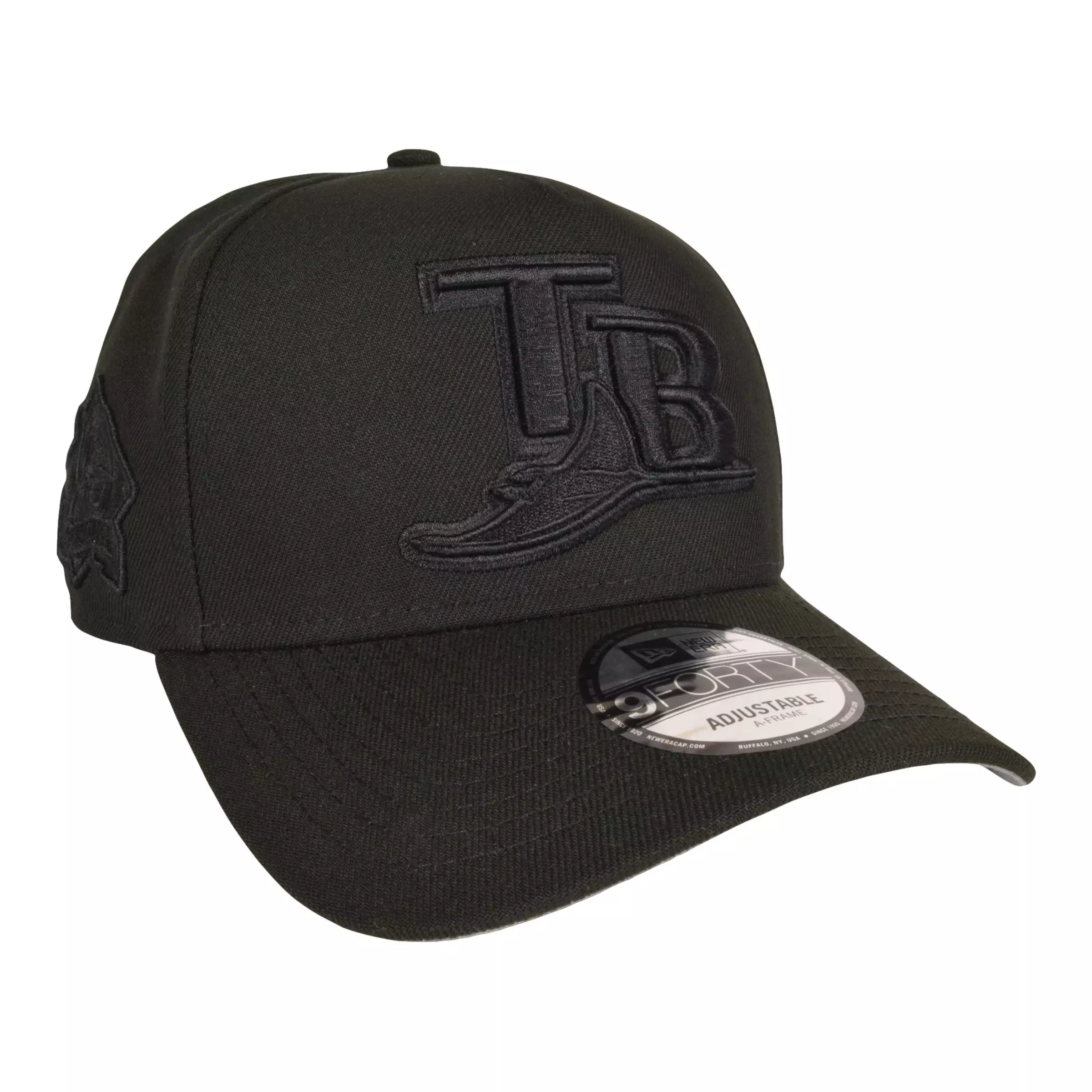 New Era Tampa Bay Rays 9FORTY Adjustable Hat-Triple Black - BLACK
