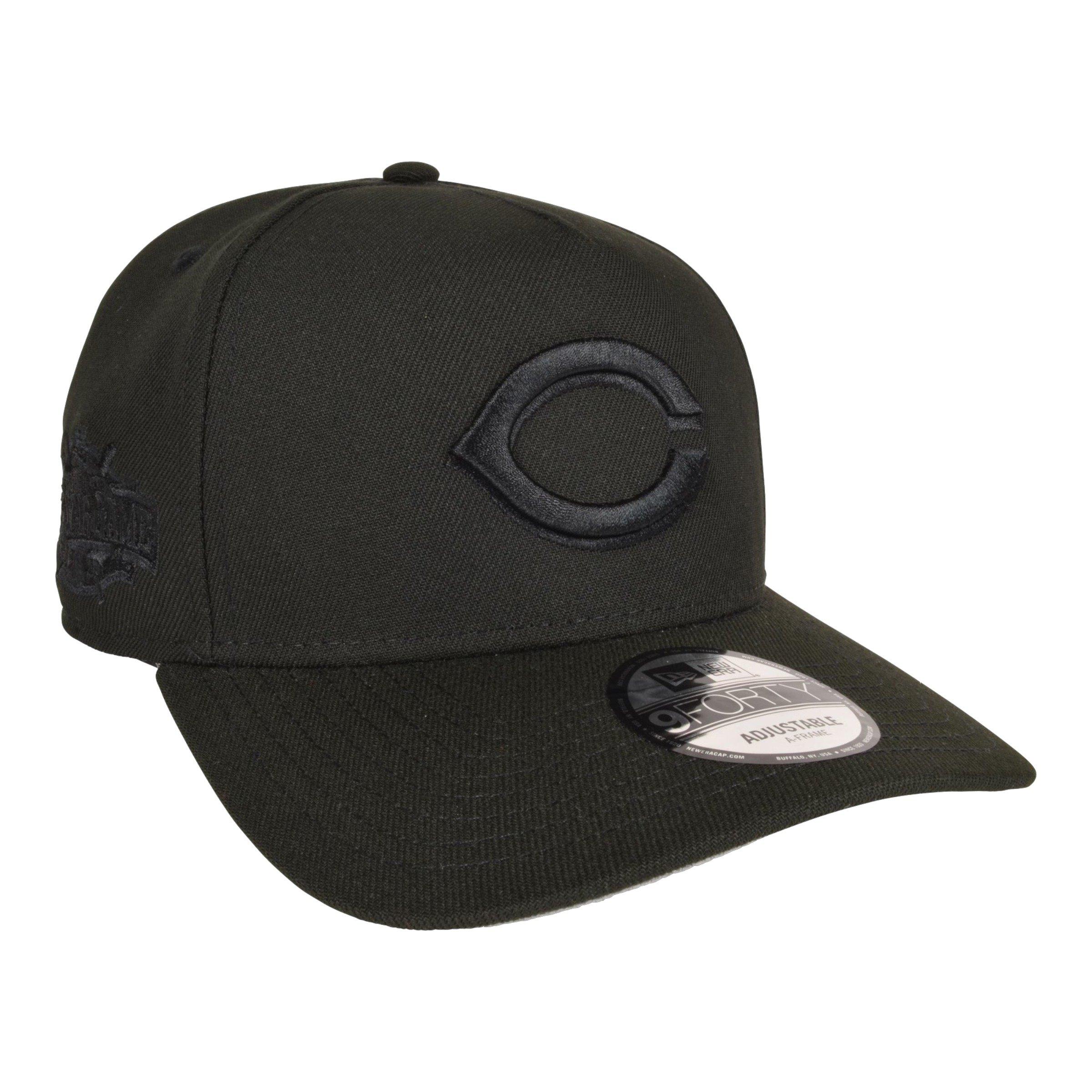 New Era Cincinnati Reds 9FORTY Triple Black Snapback Hat