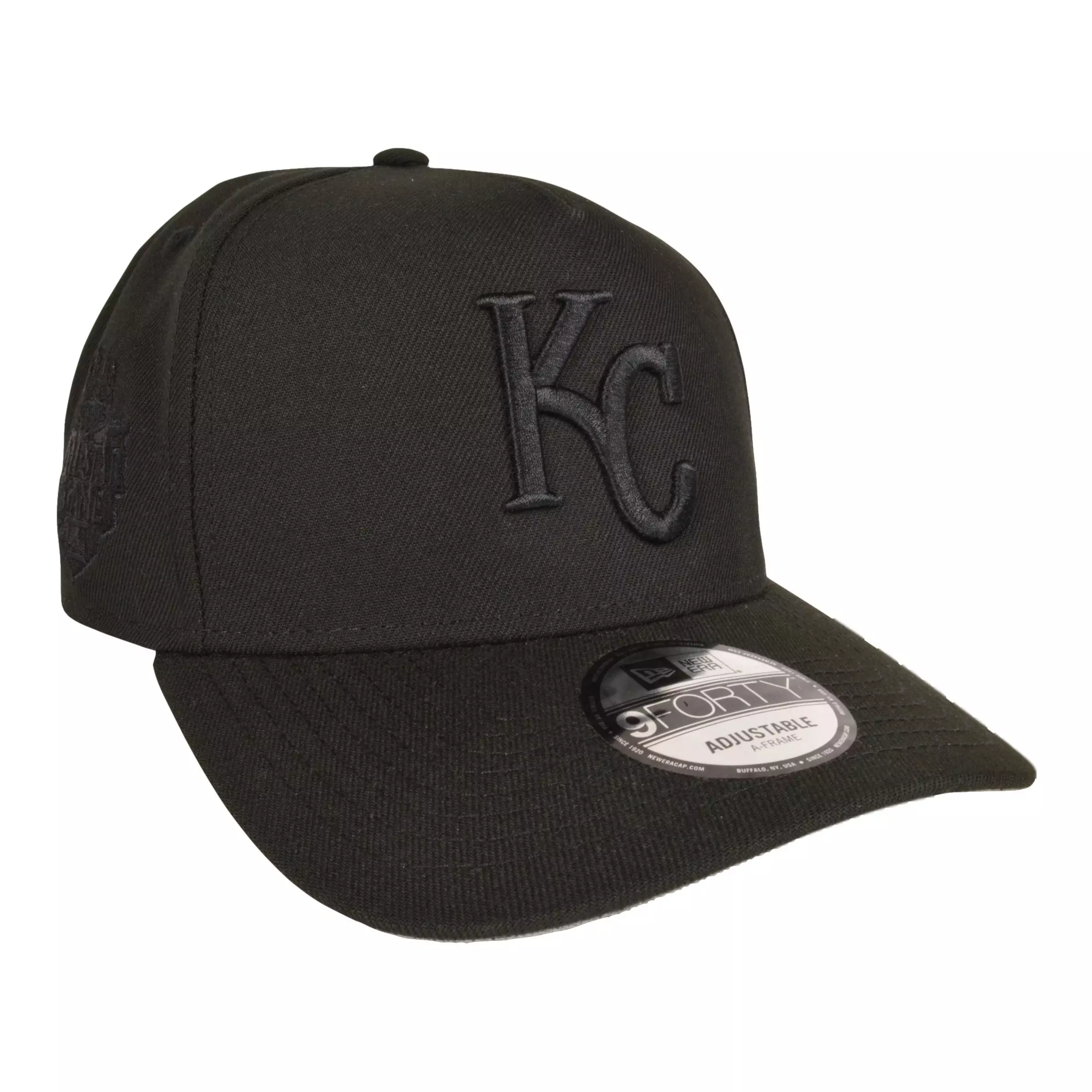 New Era Kansas City Royals 9FORTY Snapback Hat-Triple Black - BLACK