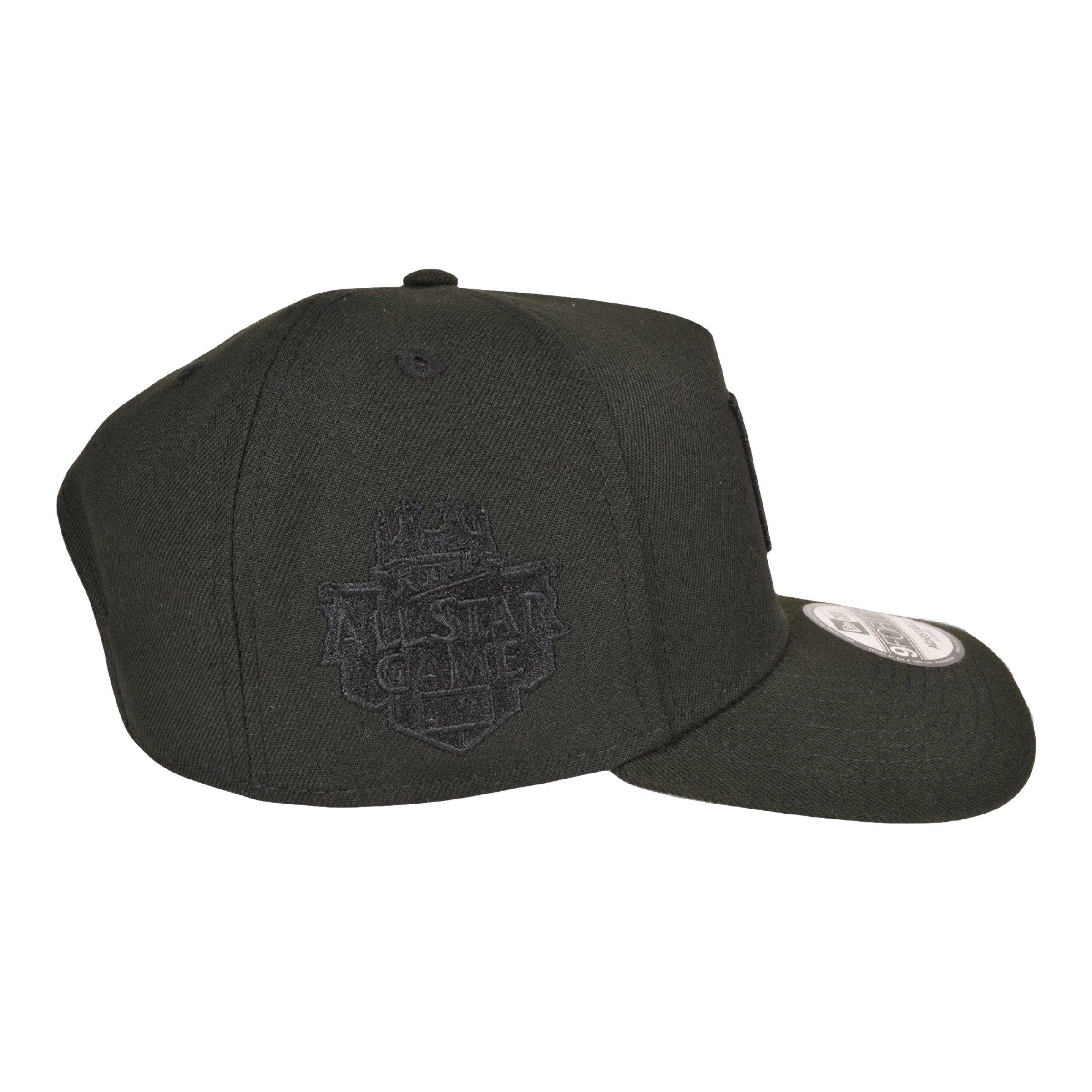 New Era Kansas City Royals 9FORTY Snapback Hat - Triple Black - BLACK Thumbnail View 3