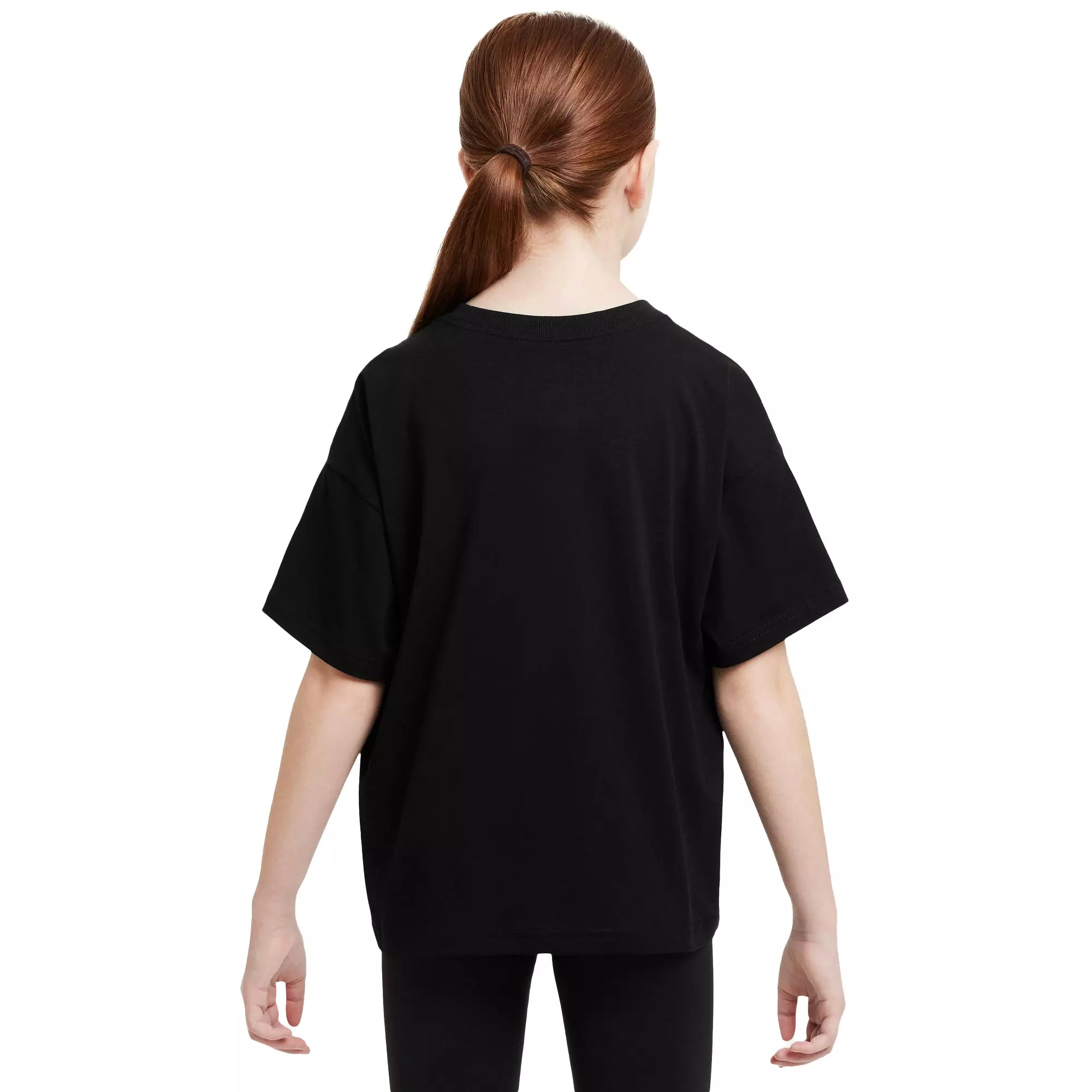 Nike Big Girls' Sportswear Shine Tee - BLACK