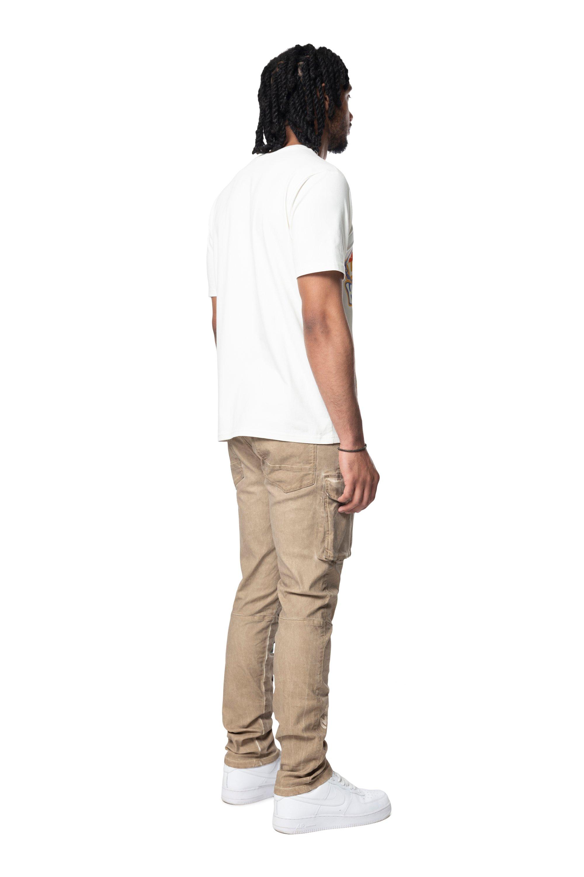 Smoke Rise Men's Groovy Tee - CREAM Thumbnail View 2