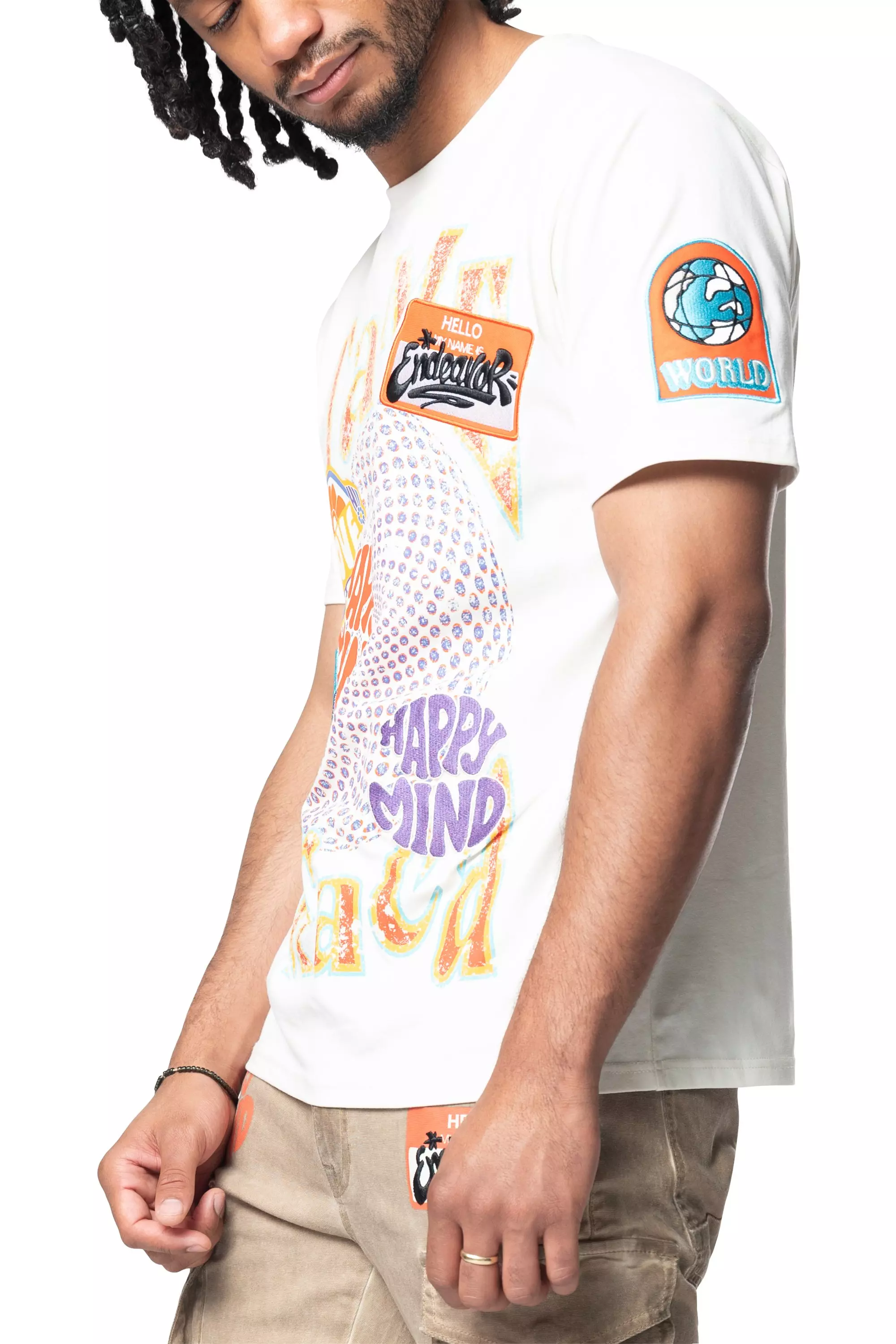 Smoke Rise Men's Groovy Tee - CREAM