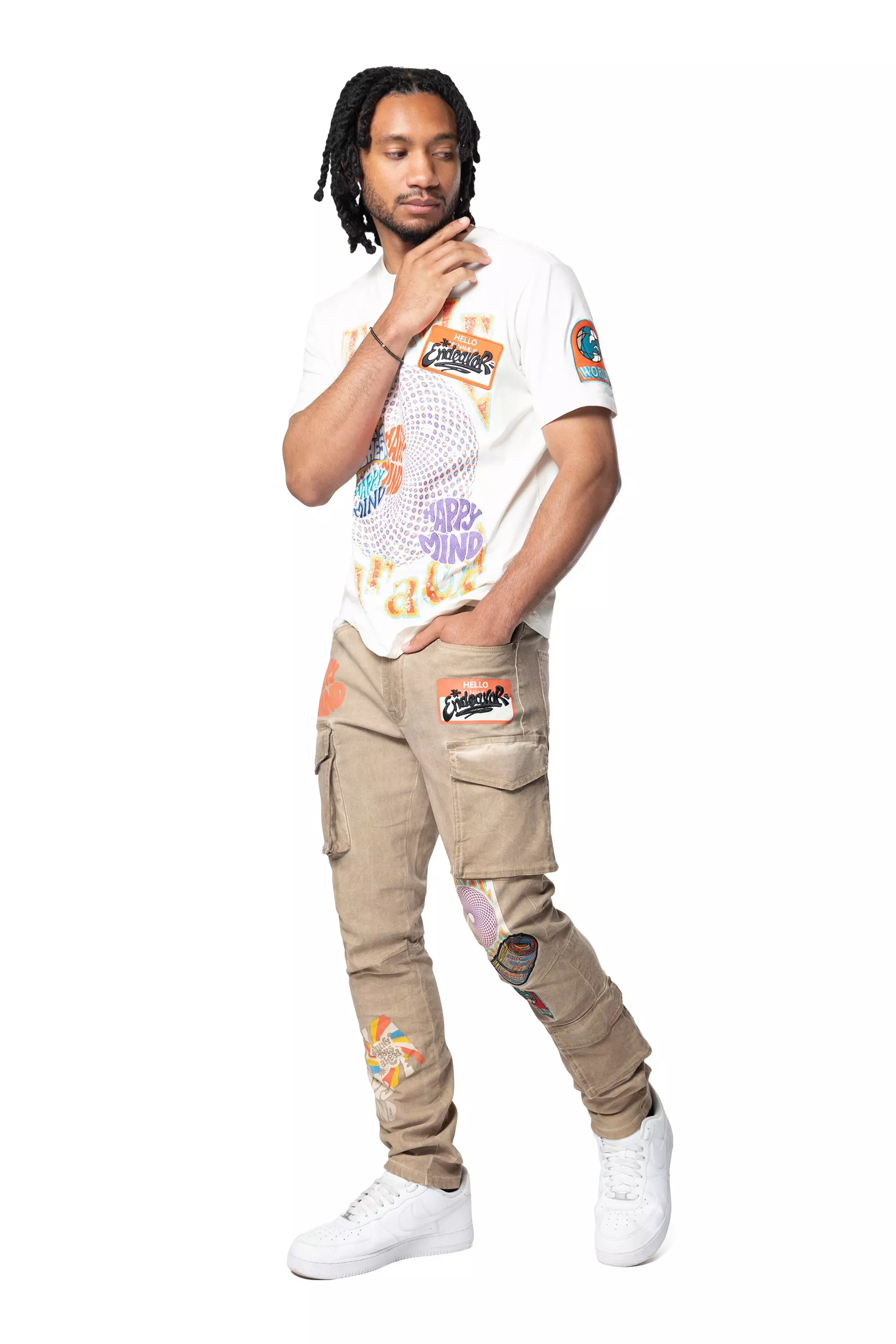 Smoke Rise Men's Groovy Tee - CREAM