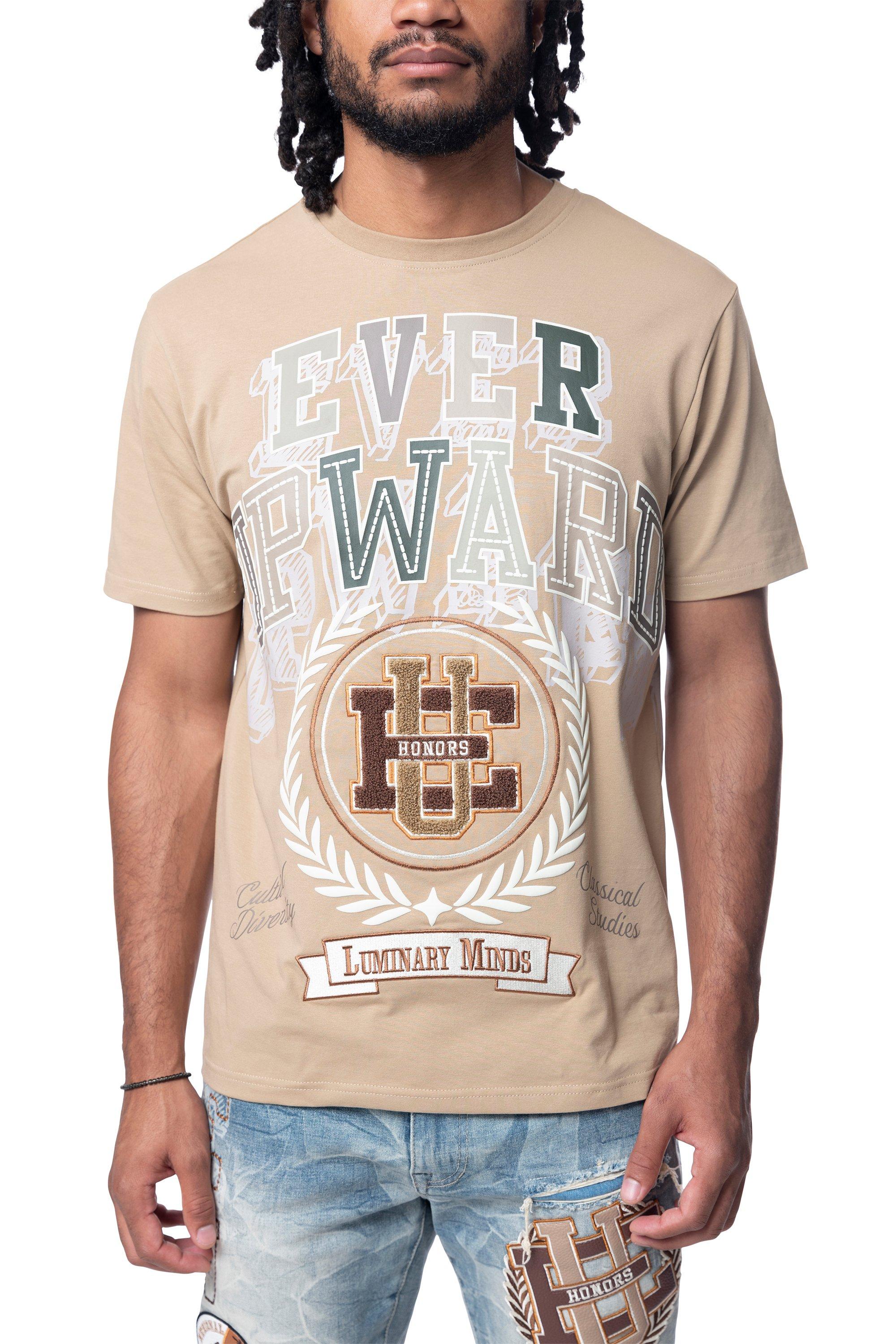 Smoke Rise Men's Varsity Tee - Beige - TAN Thumbnail View 1