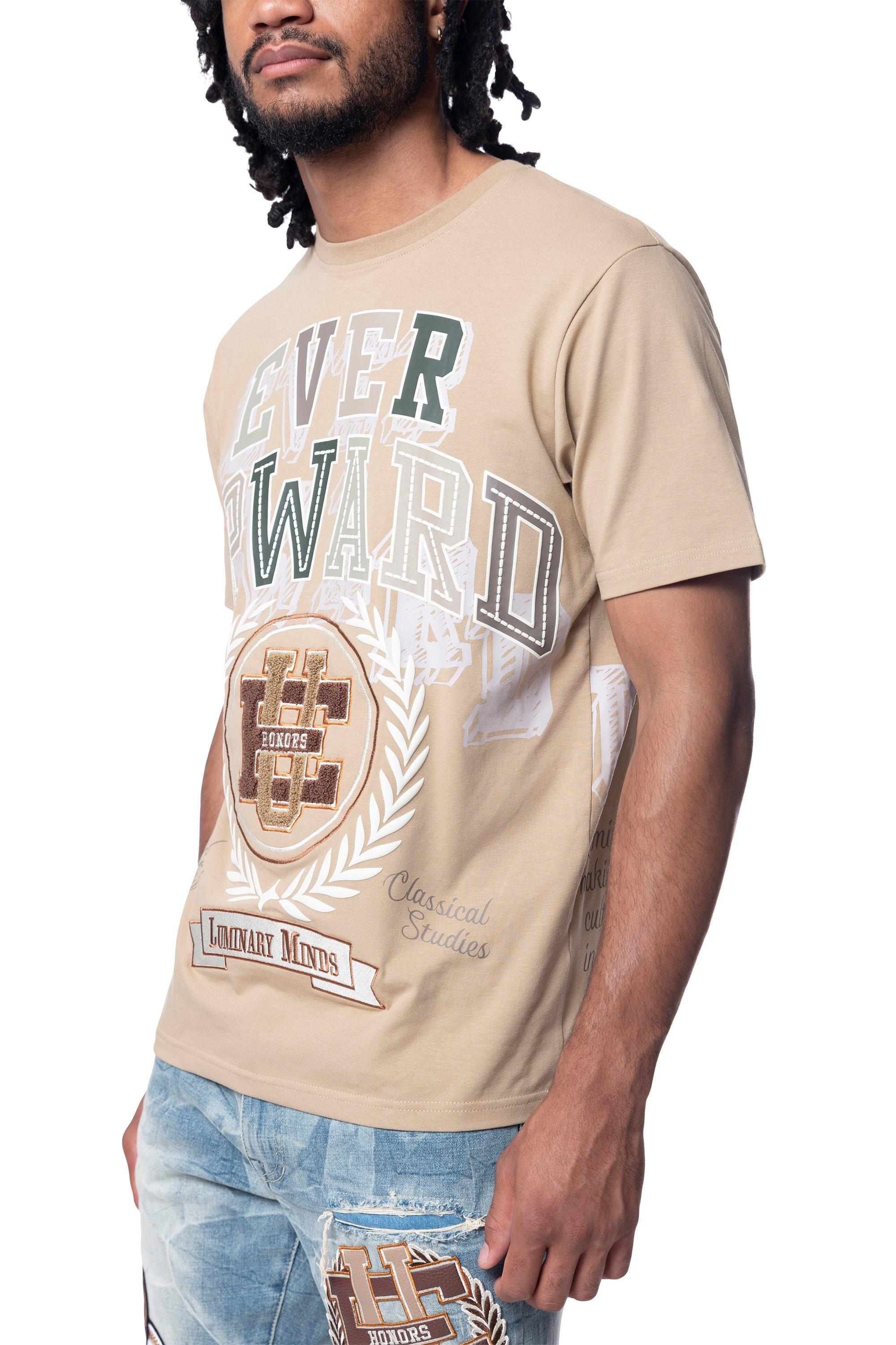 Smoke Rise Men's Varsity Tee - Beige - TAN Thumbnail View 4