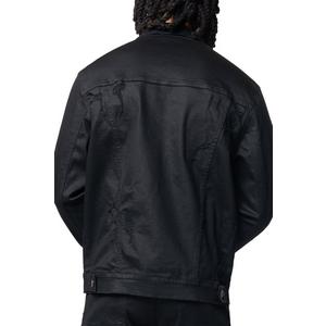 Smoke Rise Men's Vintage Wash Denim Jacket - Jet Black