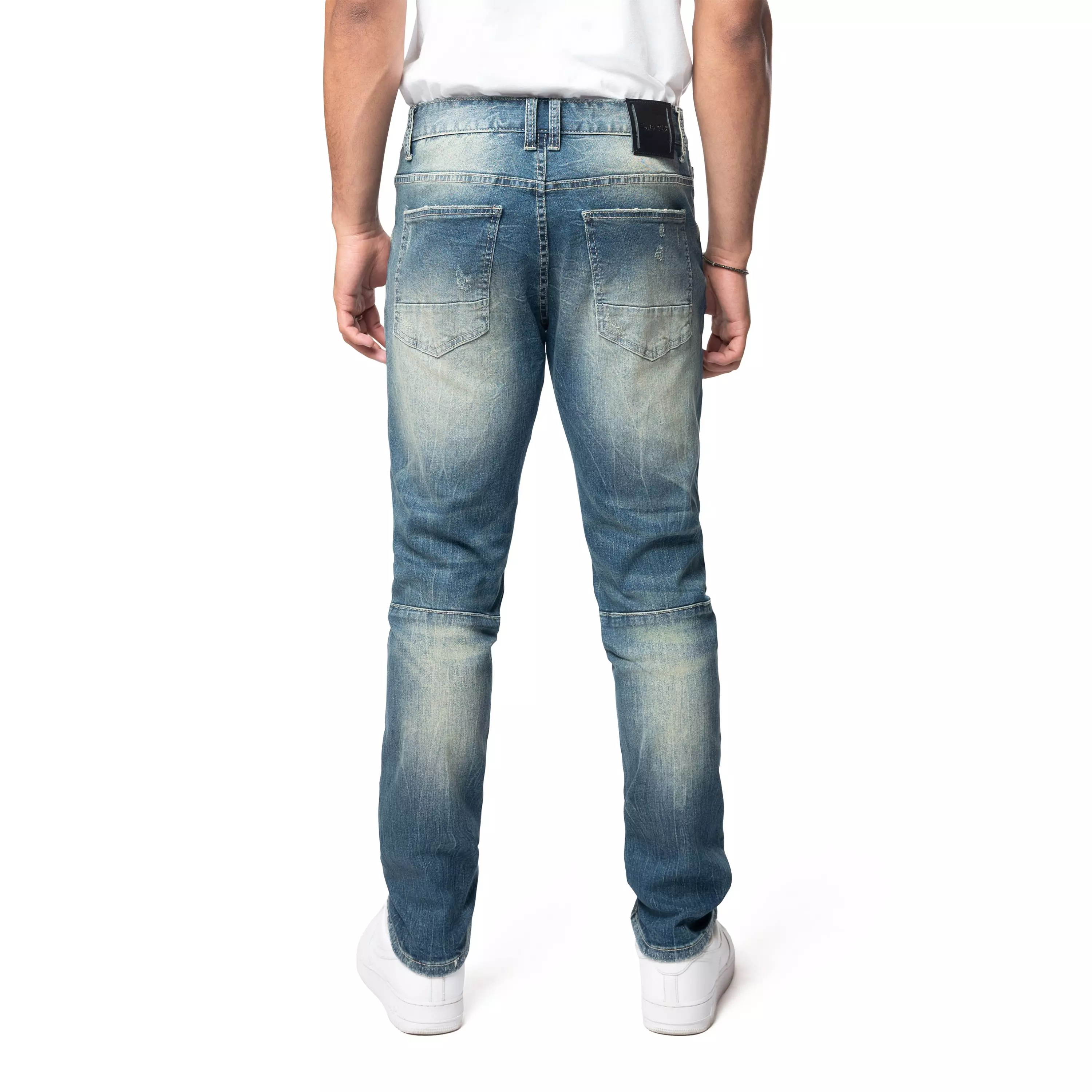 Smoke Rise Men's Essential Slim Fit Denim Jeans - Village Blue - BLUE