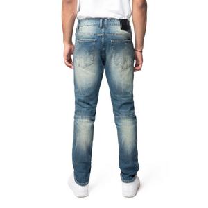 Smoke Rise Men's Essential Slim Fit Denim Jeans - Village Blue