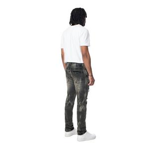 Smoke Rise Men's Dust Rip & Repair Lightning Jeans - Black