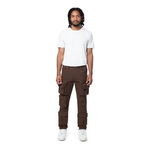 Smoke Rise Men's Slim Fit Cargo Twill Pants - Bison