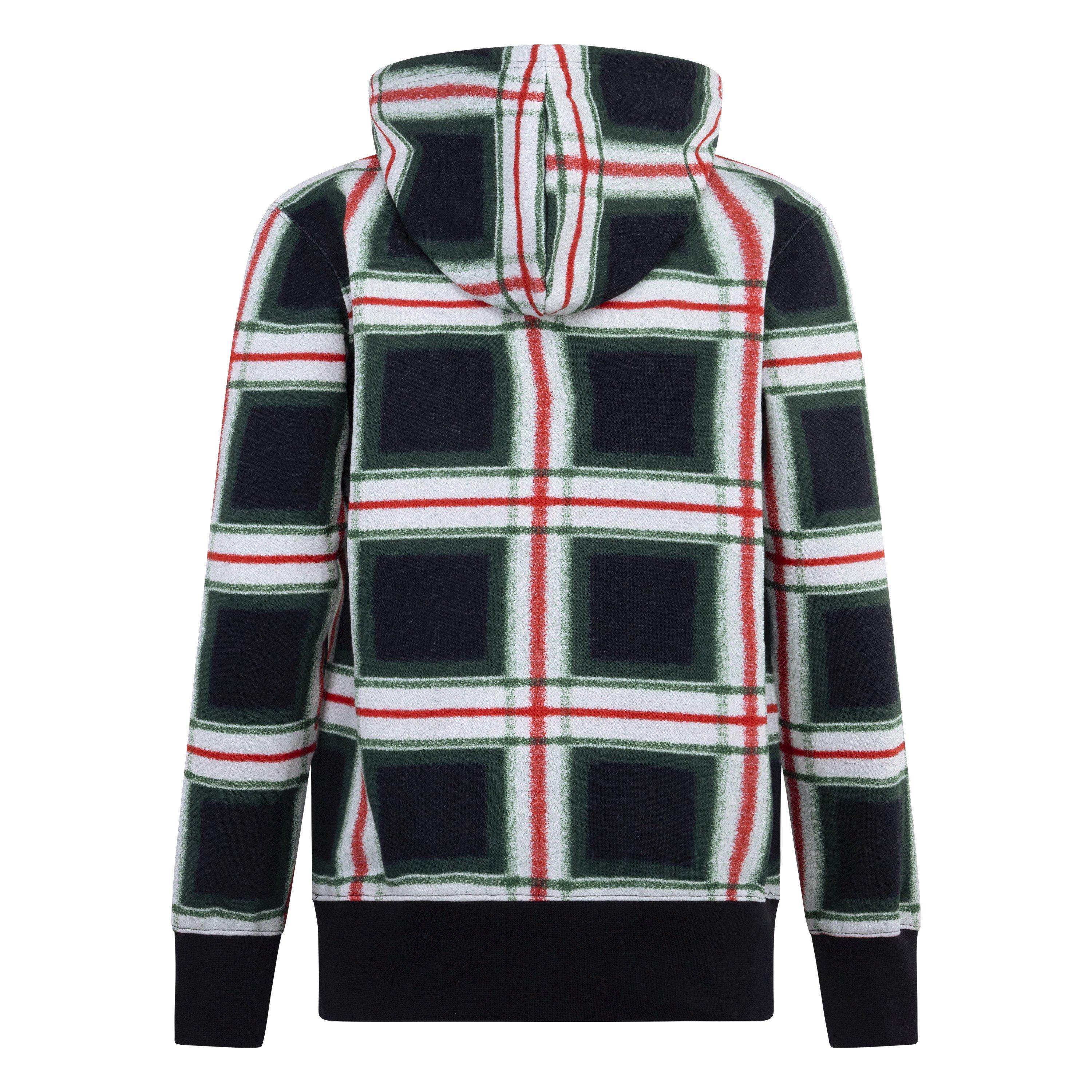 Jordan Plaid Big Boys' Black Hoodie