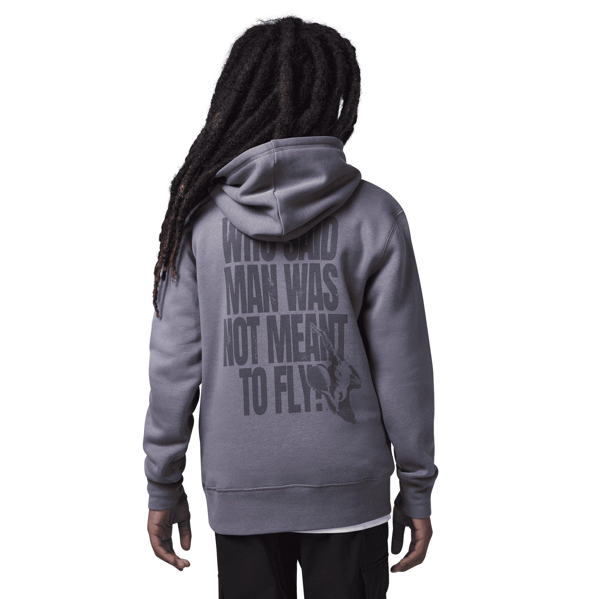 Jordan Big Boys' J Day Flight Hoodie - Pewter - Hibbett