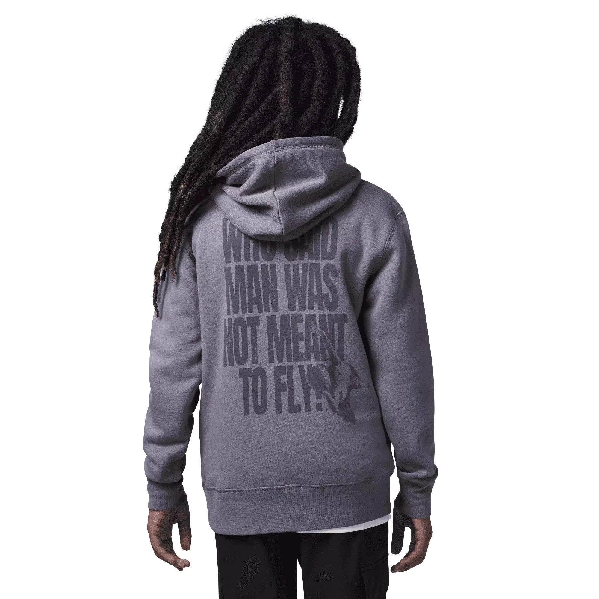 Jordan Big Boys' J Day Flight Hoodie - Pewter - GREY