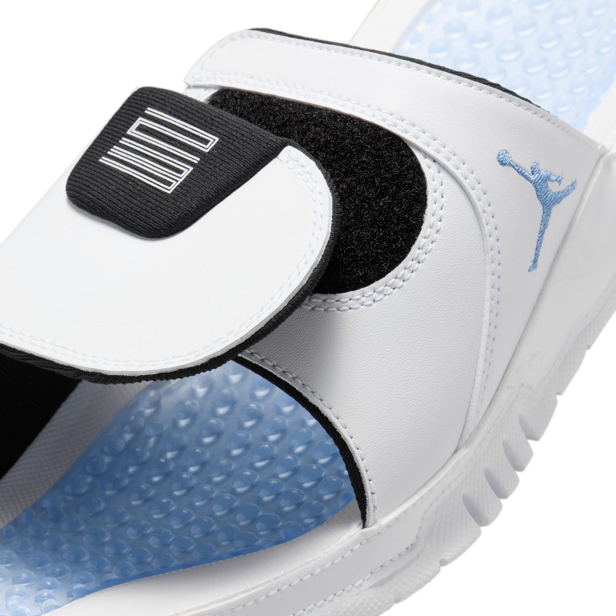 Jordan Hydro XI "White/Legend Blue/Black" Men's Slide - WHITE/BLUE Thumbnail View 8