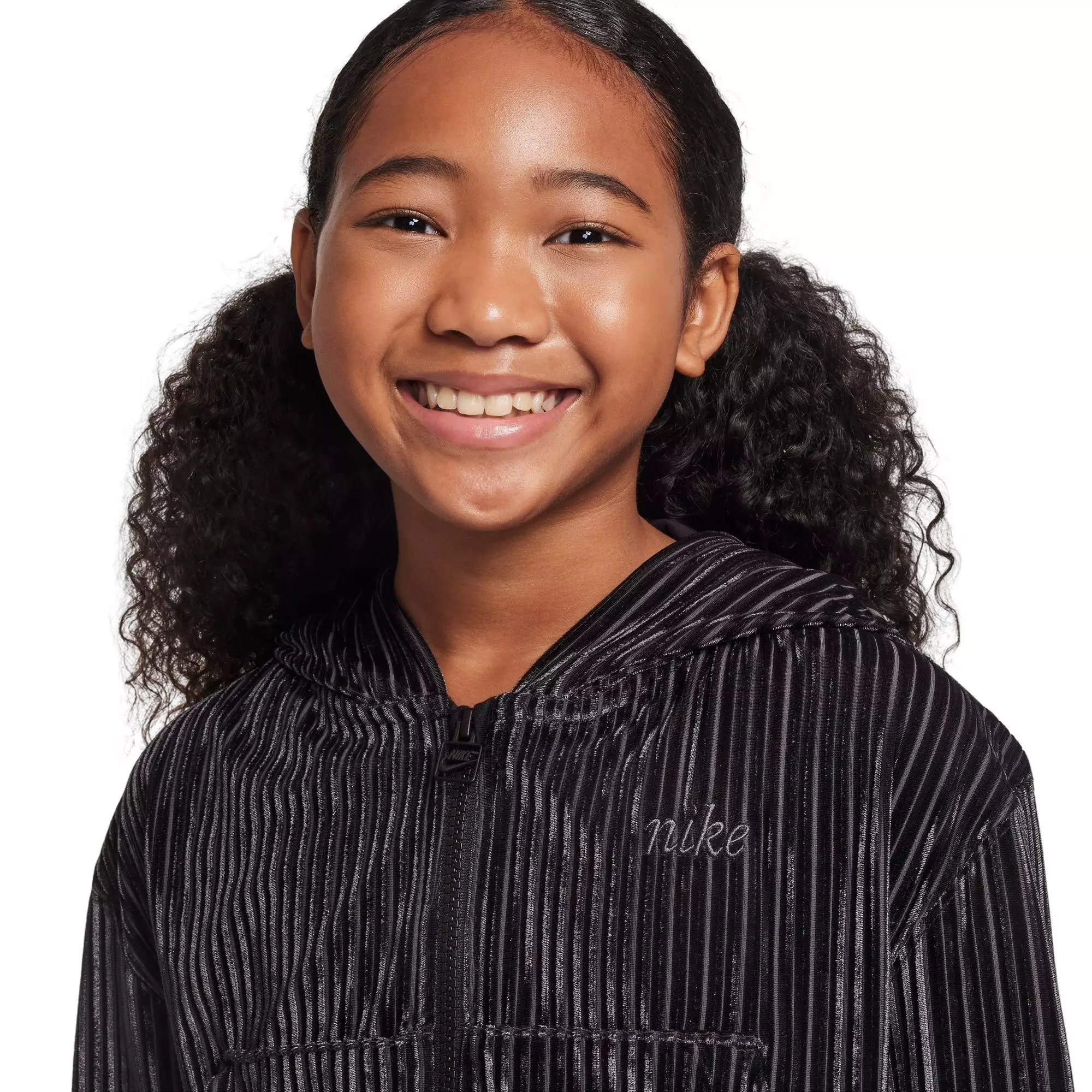 Nike Big Girls' Sportswear Full-Zip Jacket - BLACK