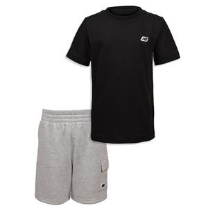 New Balance Little Boys' Short Set - Black/Grey