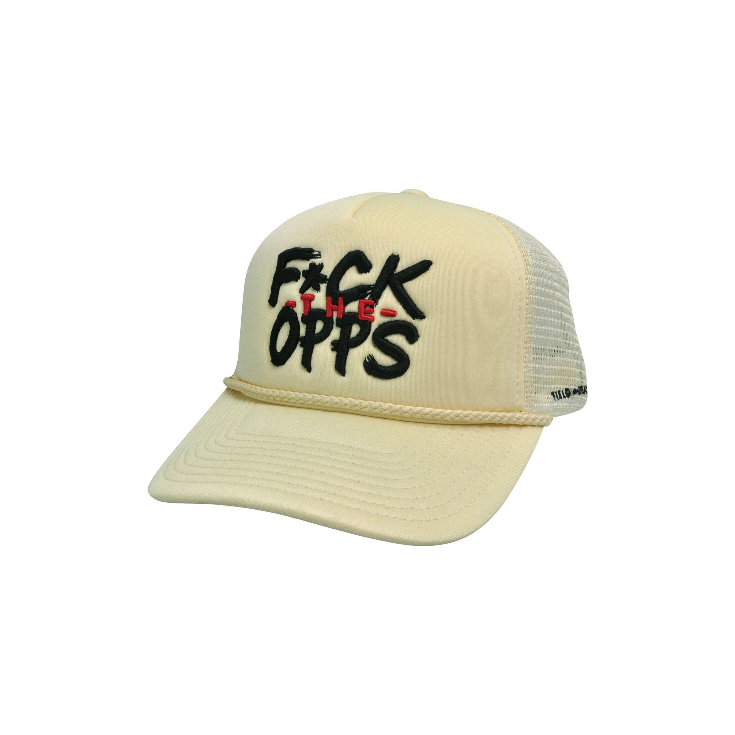 Field Grade F*cks The Opps Trucker Snapback-Sand - CREAM Thumbnail View 1