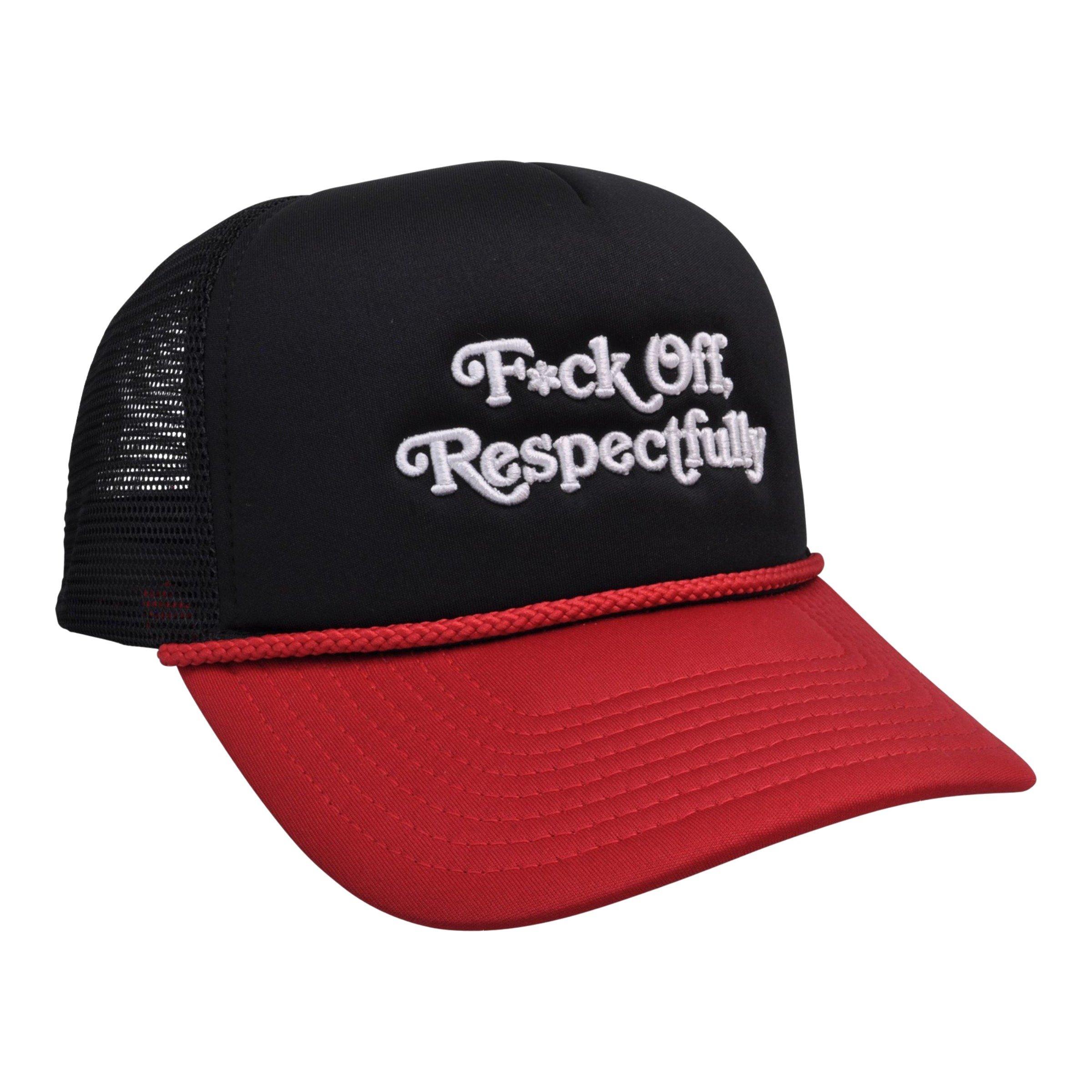 Field Grade Respectfully Trucker Snapback-Black/Red - BLACK/RED Thumbnail View 2