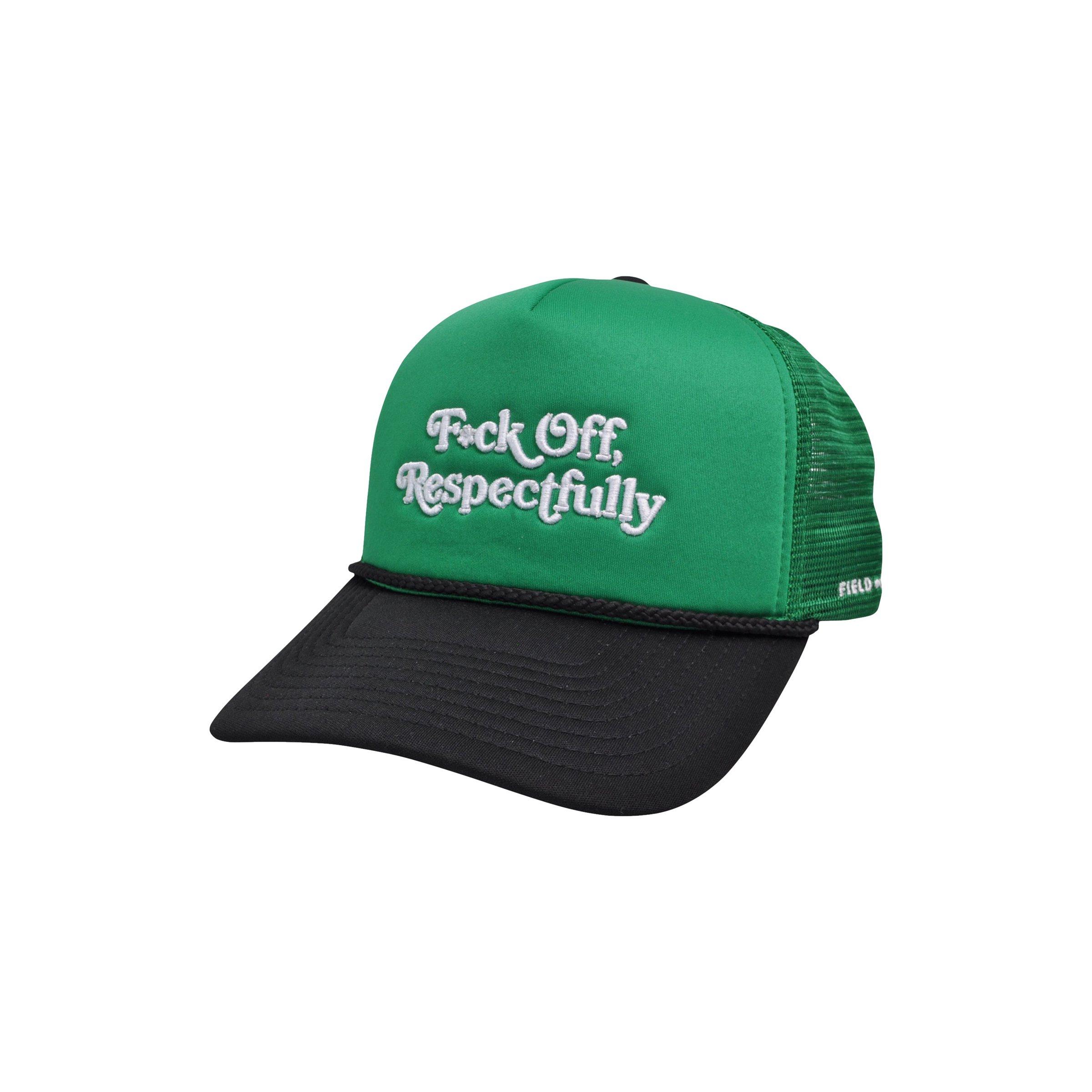 Field Grade Respectfully Trucker Snapback-Green/Black - GREEN/BLACK Thumbnail View 1