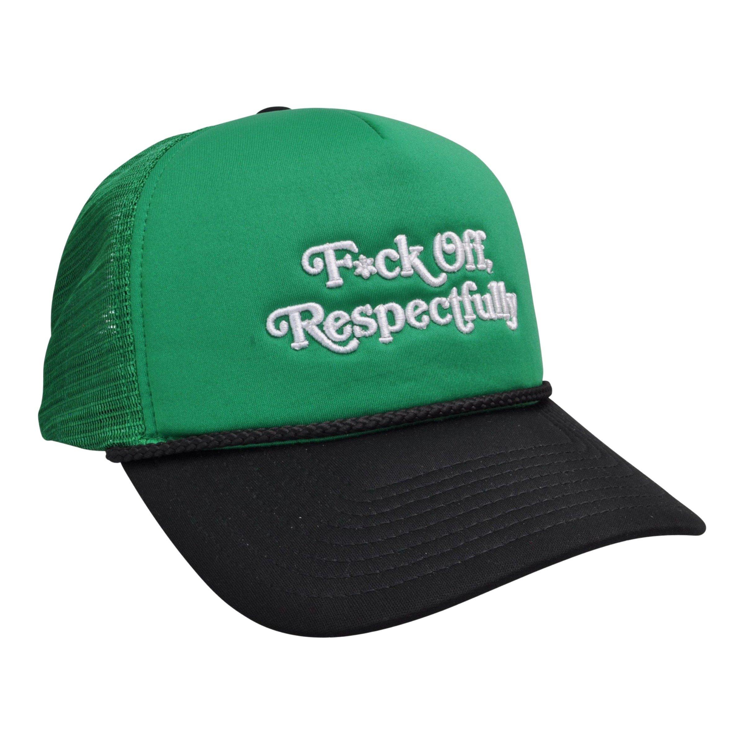 Field Grade Respectfully Trucker Snapback-Green/Black - GREEN/BLACK Thumbnail View 2