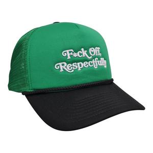 Field Grade Respectfully Trucker Snapback-Green/Black