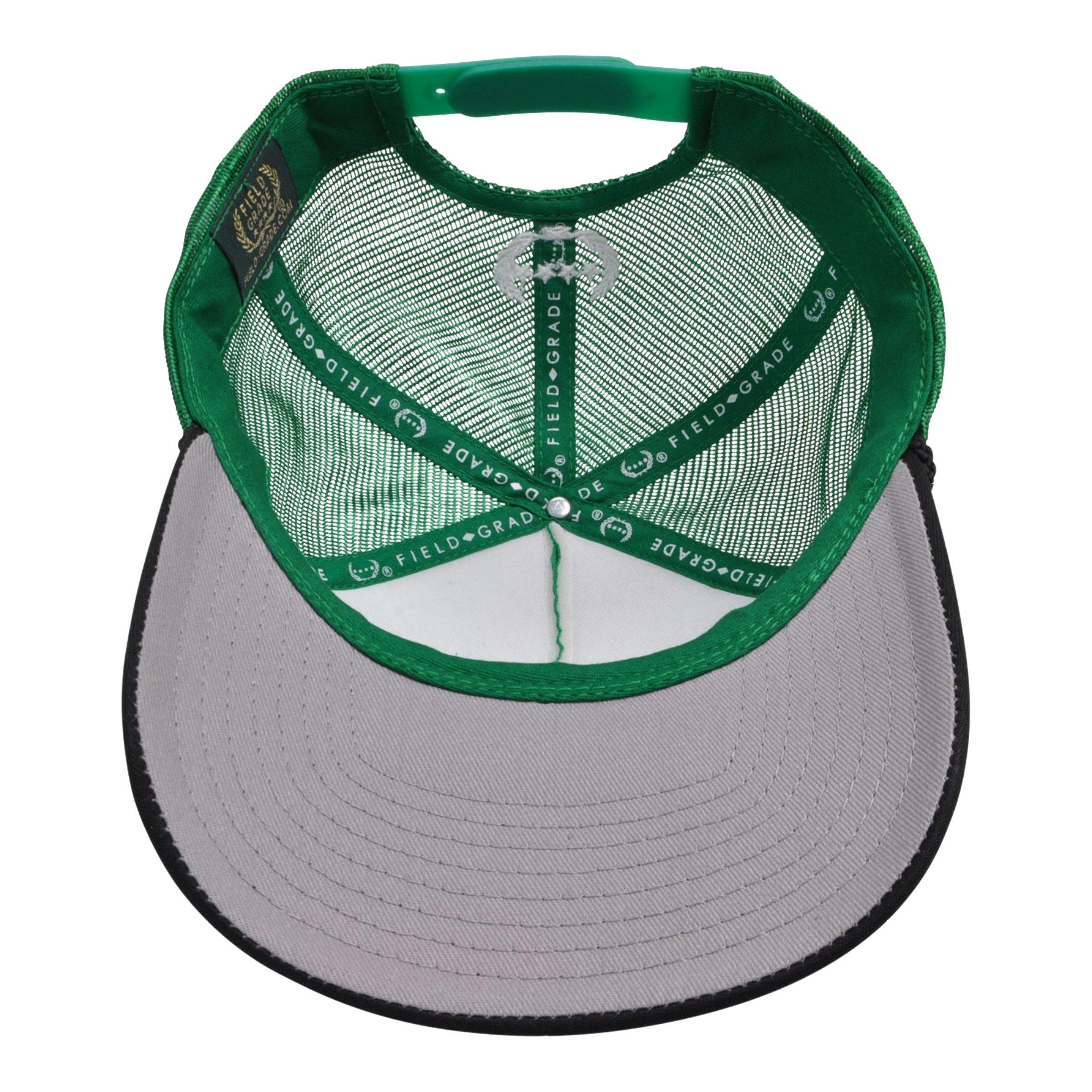 Field Grade Respectfully Trucker Snapback-Green/Black - GREEN/BLACK Thumbnail View 4