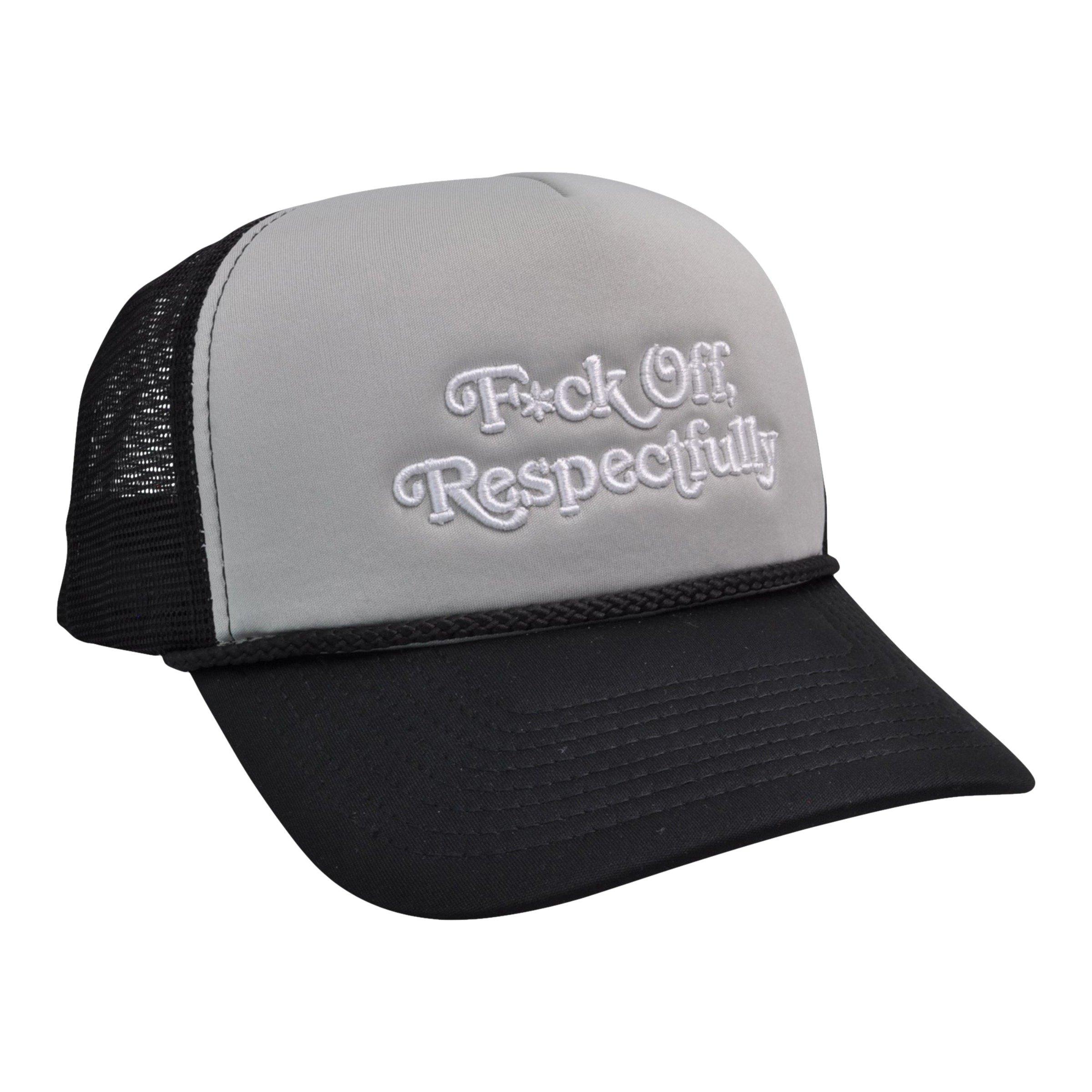 Field Grade Respectfully Trucker Snapback-Grey/Black - GREY/BLACK Thumbnail View 2
