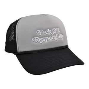 Field Grade Respectfully Trucker Snapback-Grey/Black