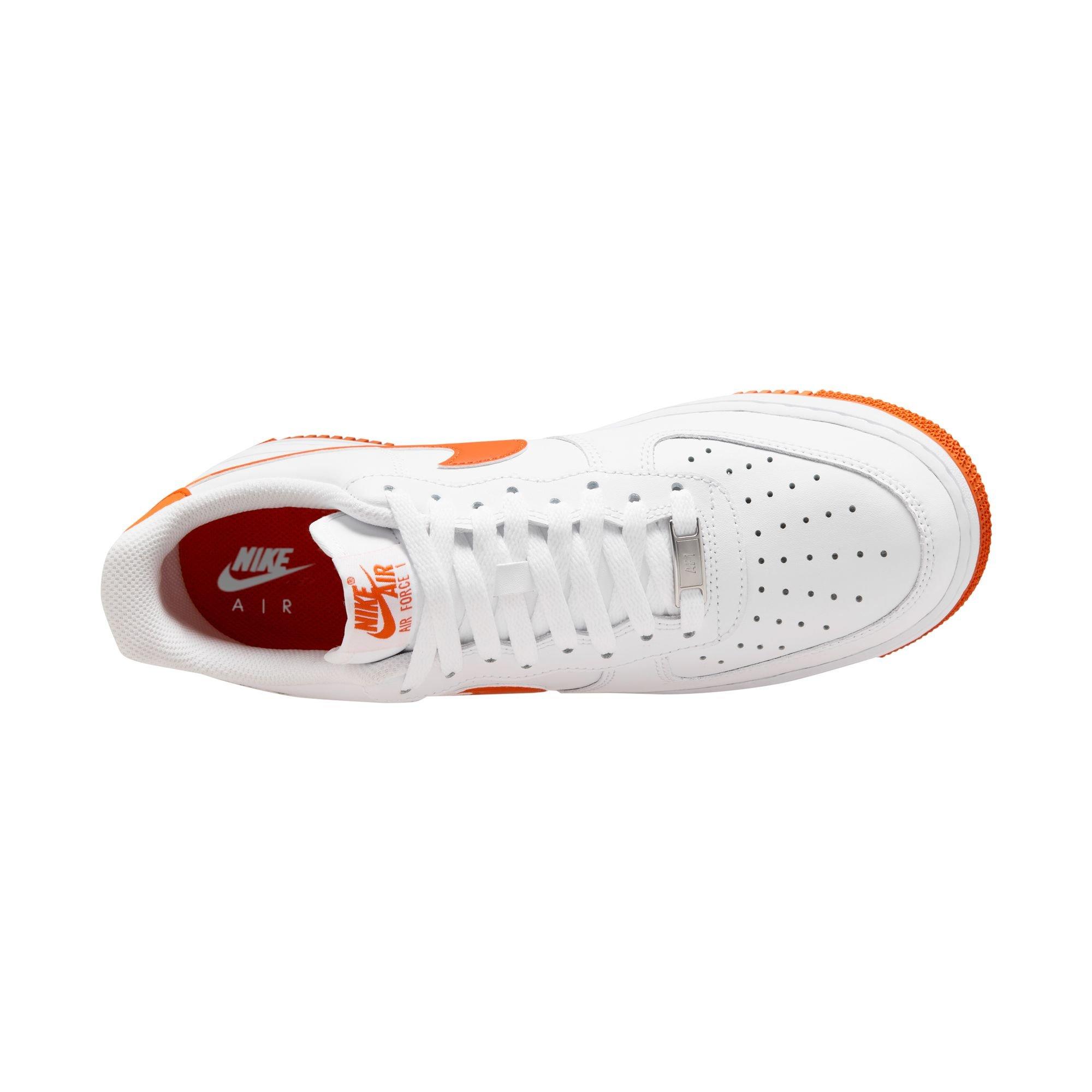 Air force 1 white and orange deals