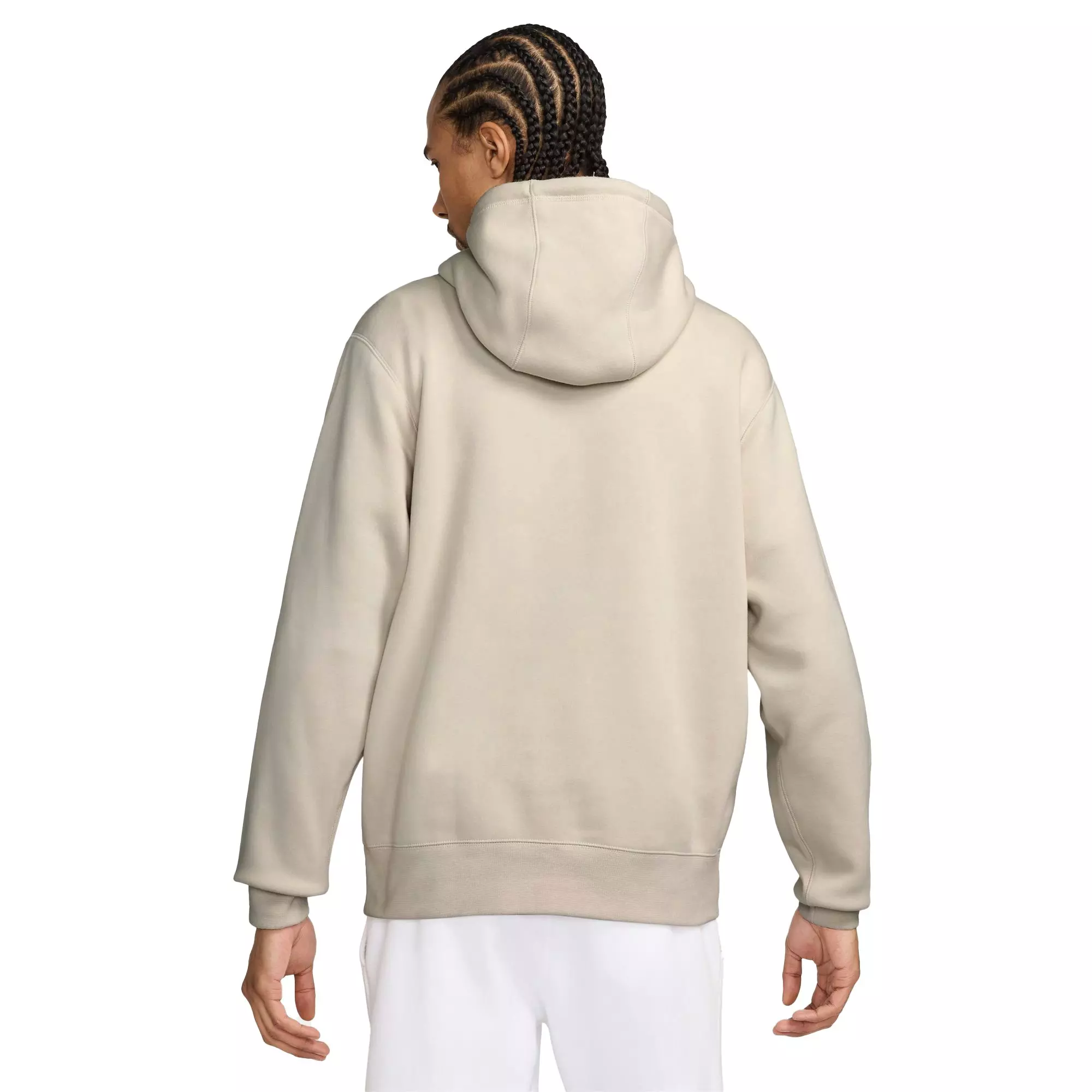 Nike Men's Club Fleece Pullover Hoodie-Lt Brown - LT BROWN