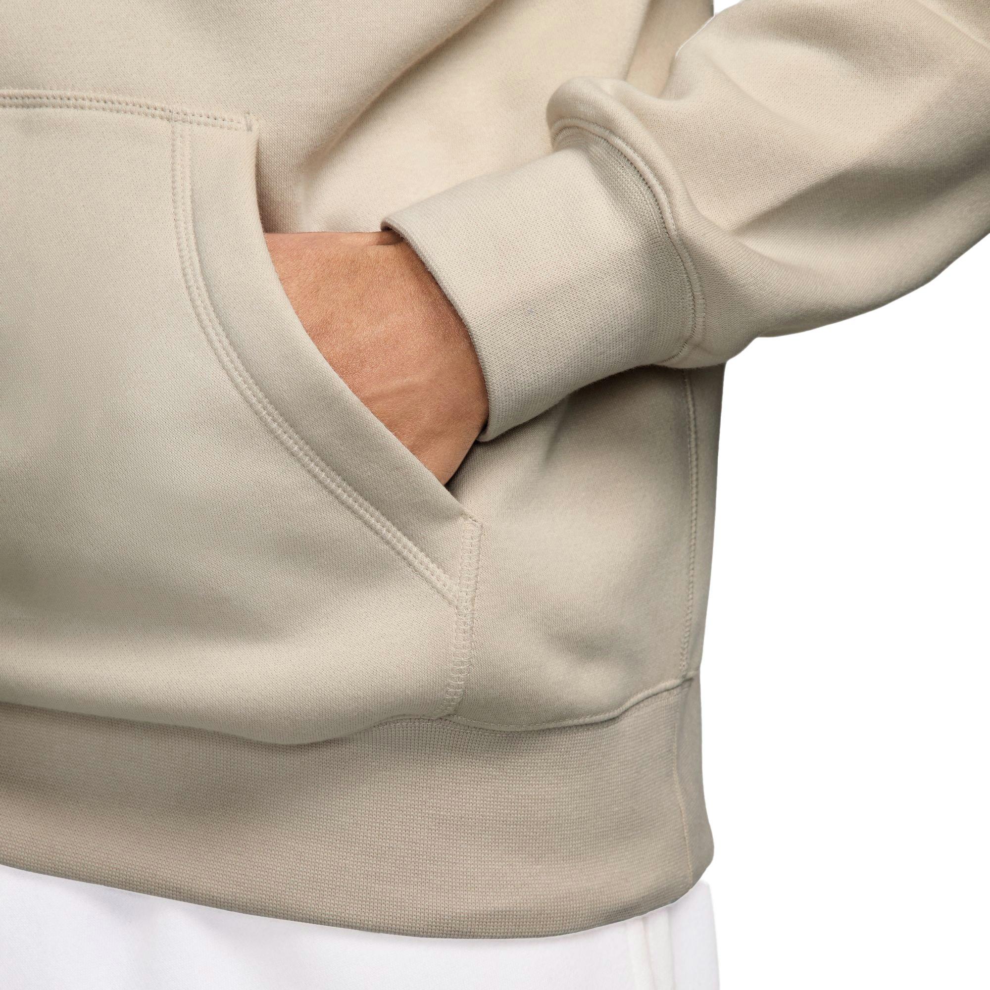 Nike Men's Club Fleece Pullover Hoodie-Lt Brown - LT BROWN Thumbnail View 3