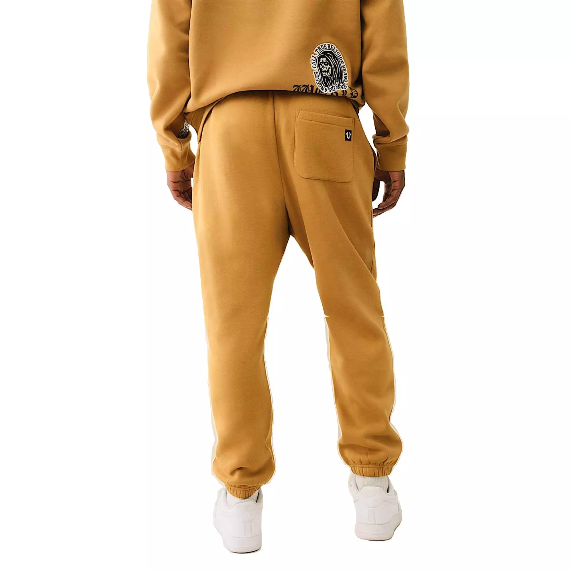 True Religion Men's Logo Patch Embroidery Joggers - BROWN