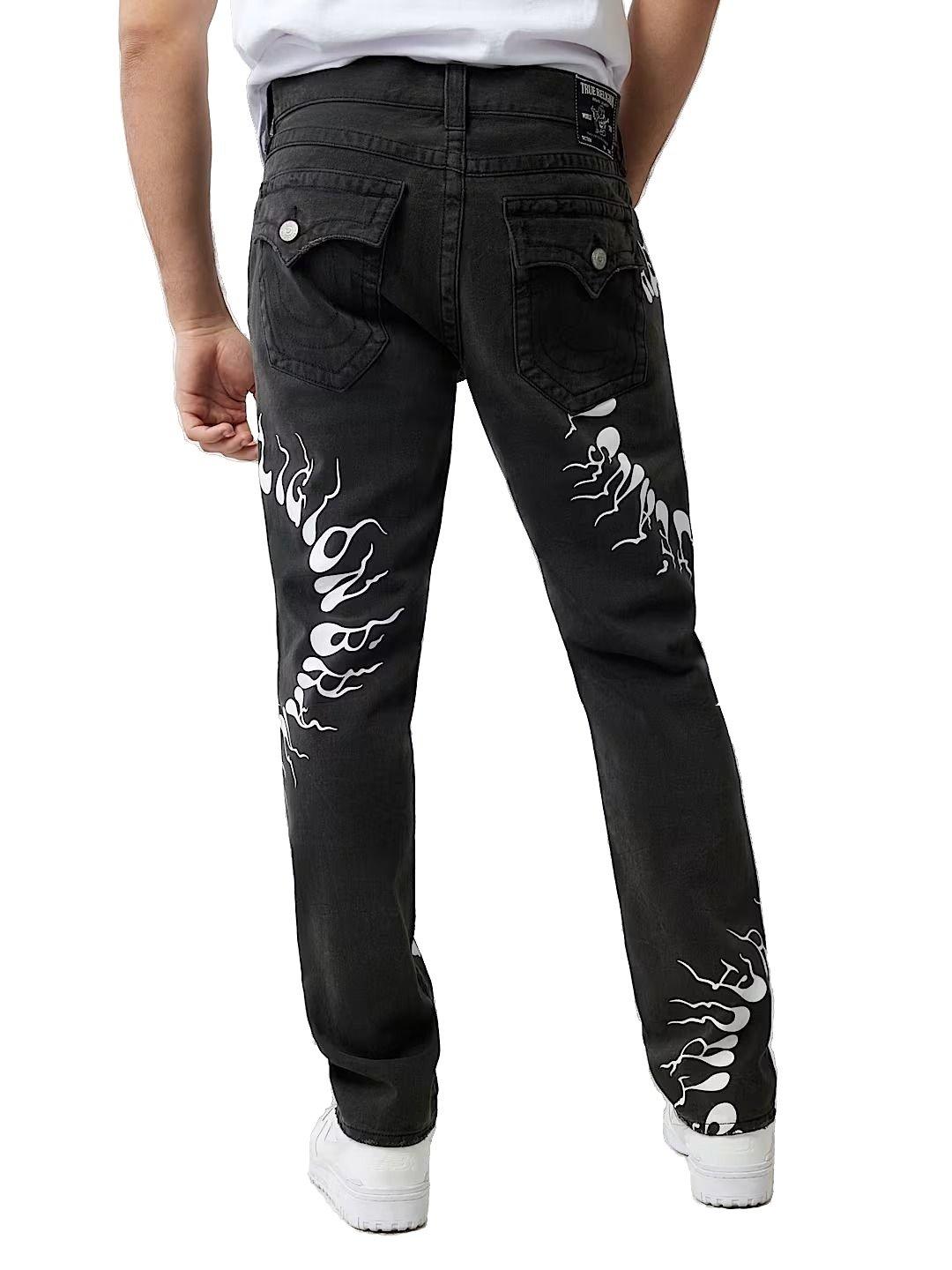 True Religion Dark Society Club Rocco Flap Slim Fit Denim Men's Jeans