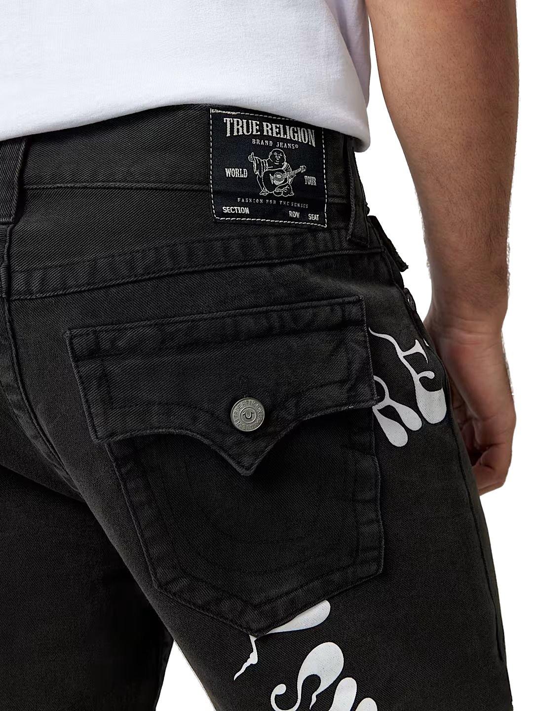 True Religion Dark Society Club Rocco Flap Slim Fit Denim Men's Jeans