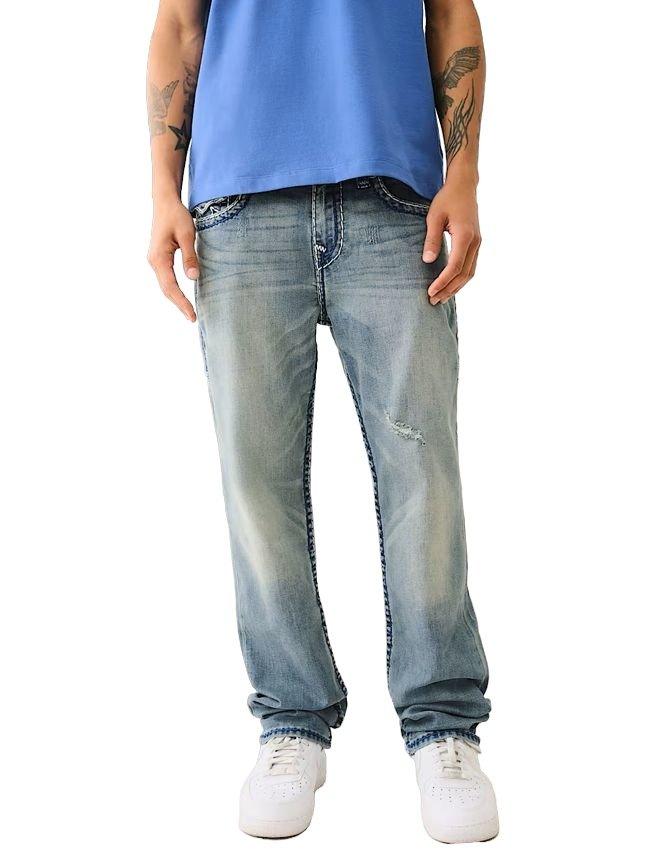 True Religion Men's Rickey Super QT Straight Jean​ - Gallantin Blue - BLUE