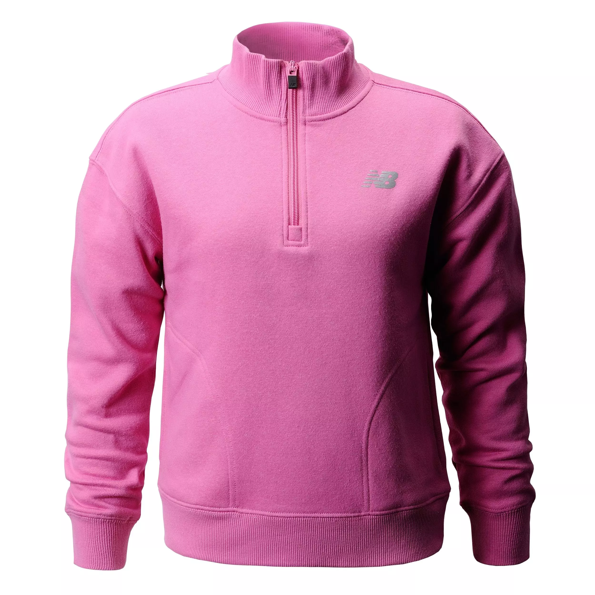 New Balance Big Girls' 1/4 Zip Fleece Pullover - PINK