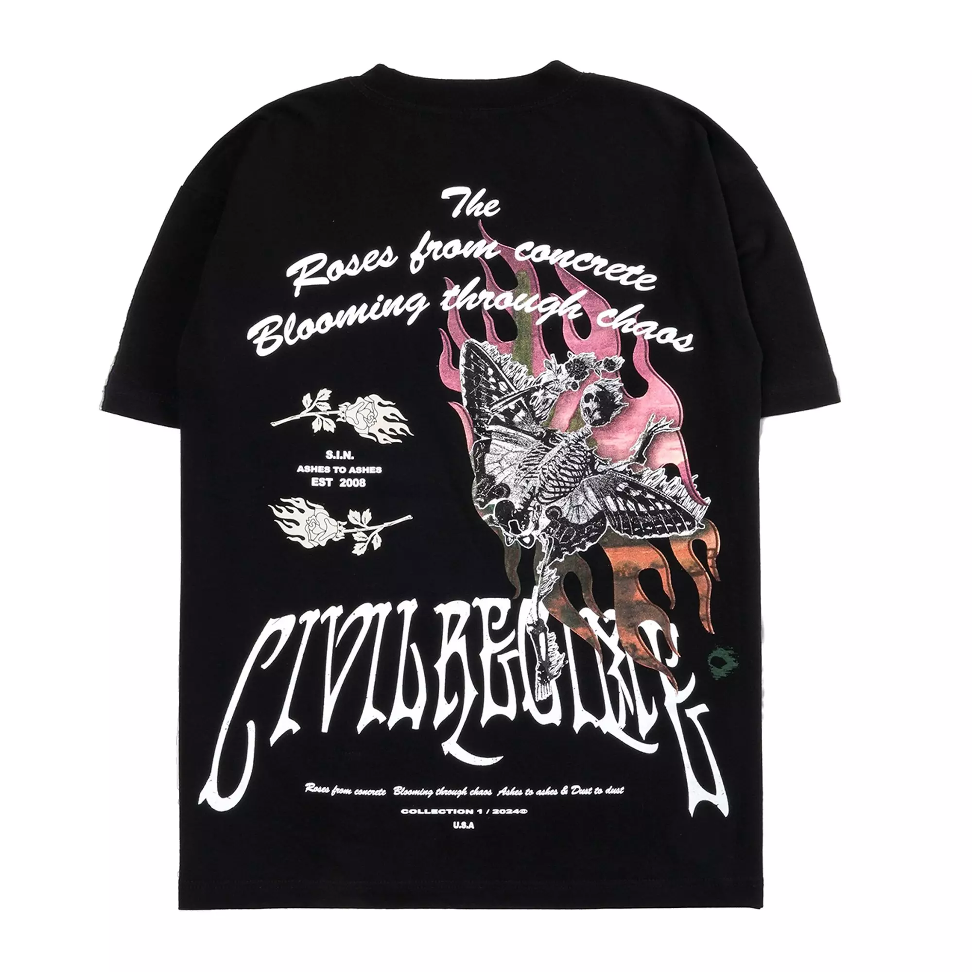 Civil Regime Men's Risen From Fire Oversized Tee - Black - BLACK