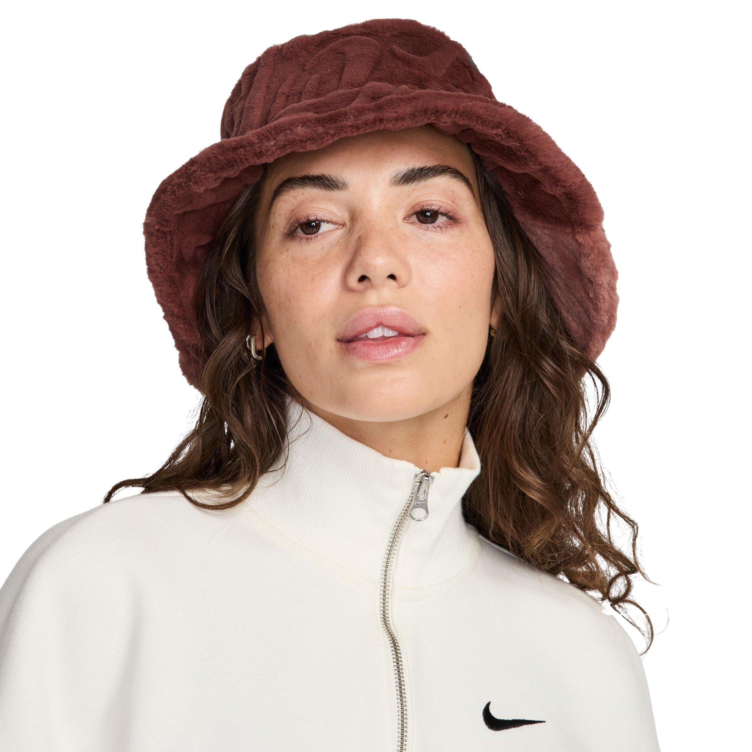 Nike Faux Fur Bucket Hat-Red - MAROON Thumbnail View 2