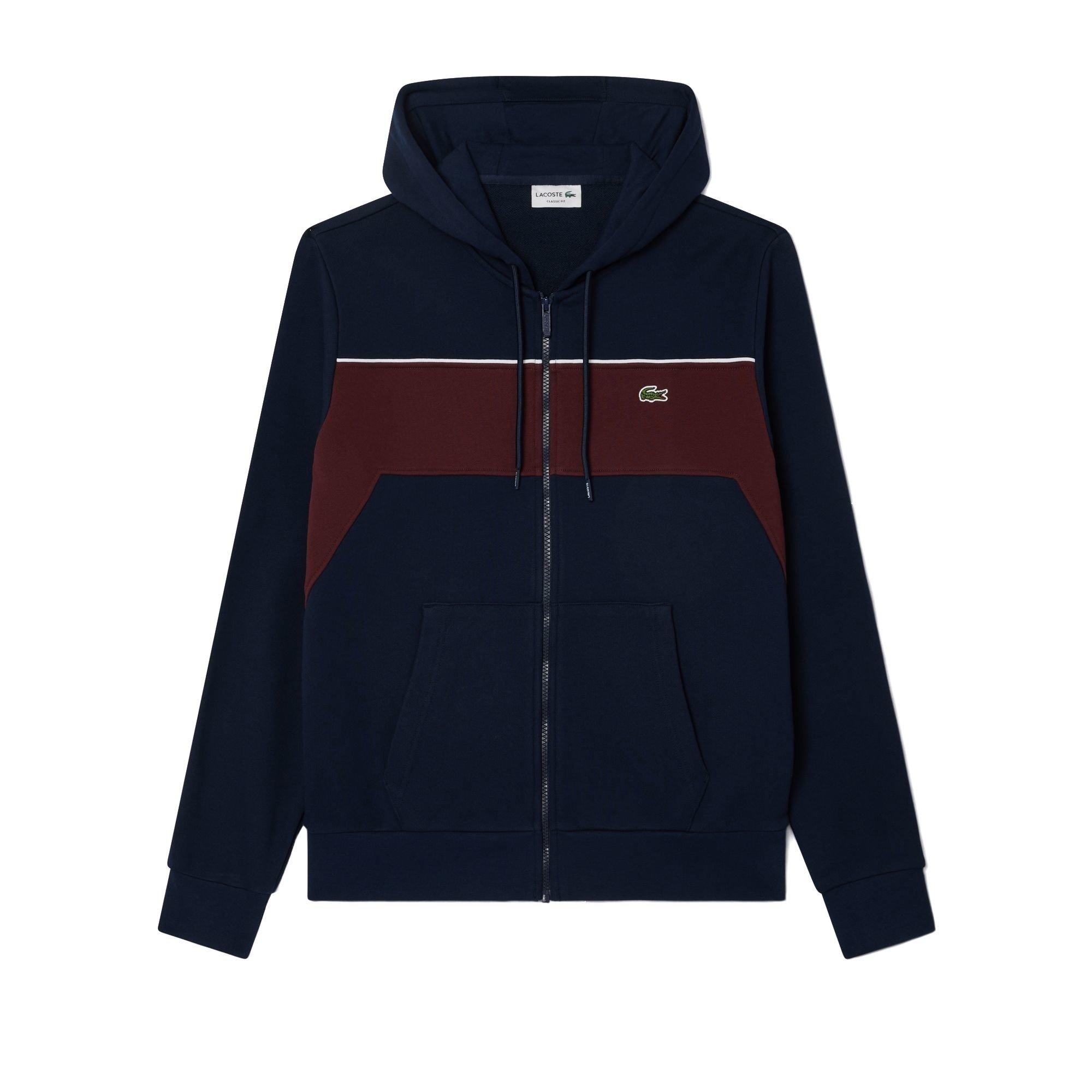 Lacoste Men's Colorblock Fullzip Hoodie Jacket - NAVY