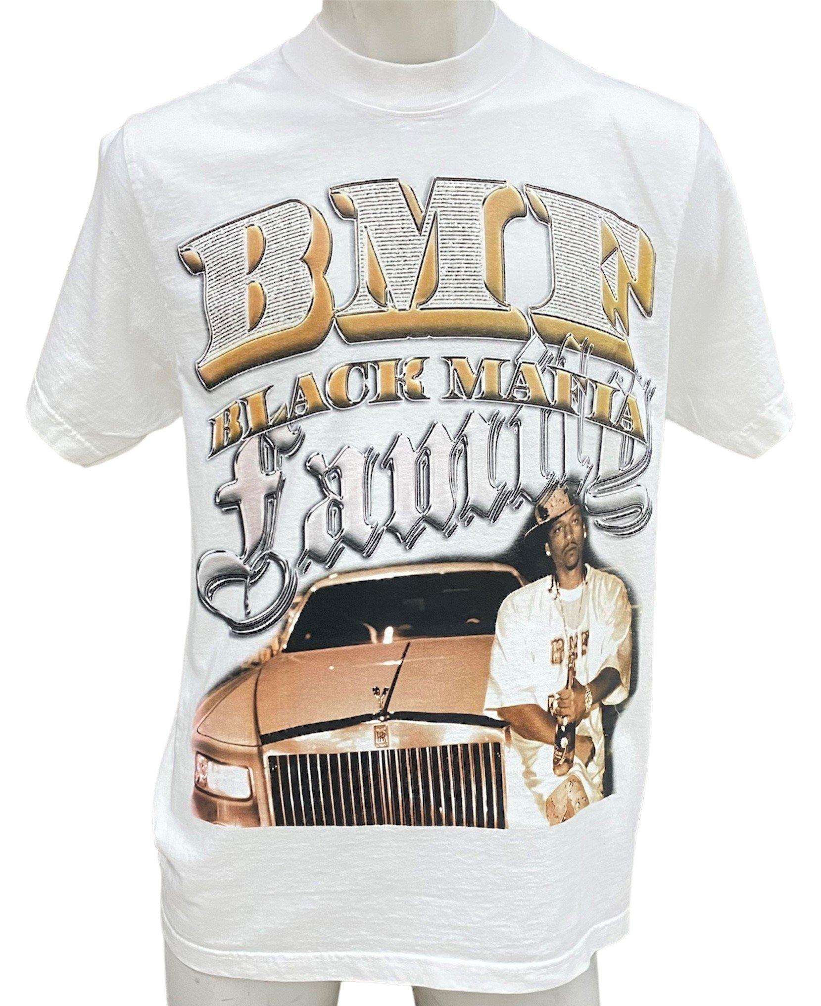 Your Team Sucks Men's BMF Big Meech Bling Tee, White, Size: Large, Cotton, image size:1659x2032