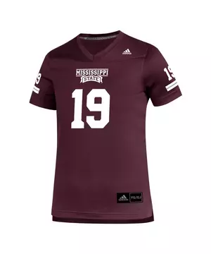 adidas Youth Mississippi State Maroon Replica No.19 Game Jersey ...