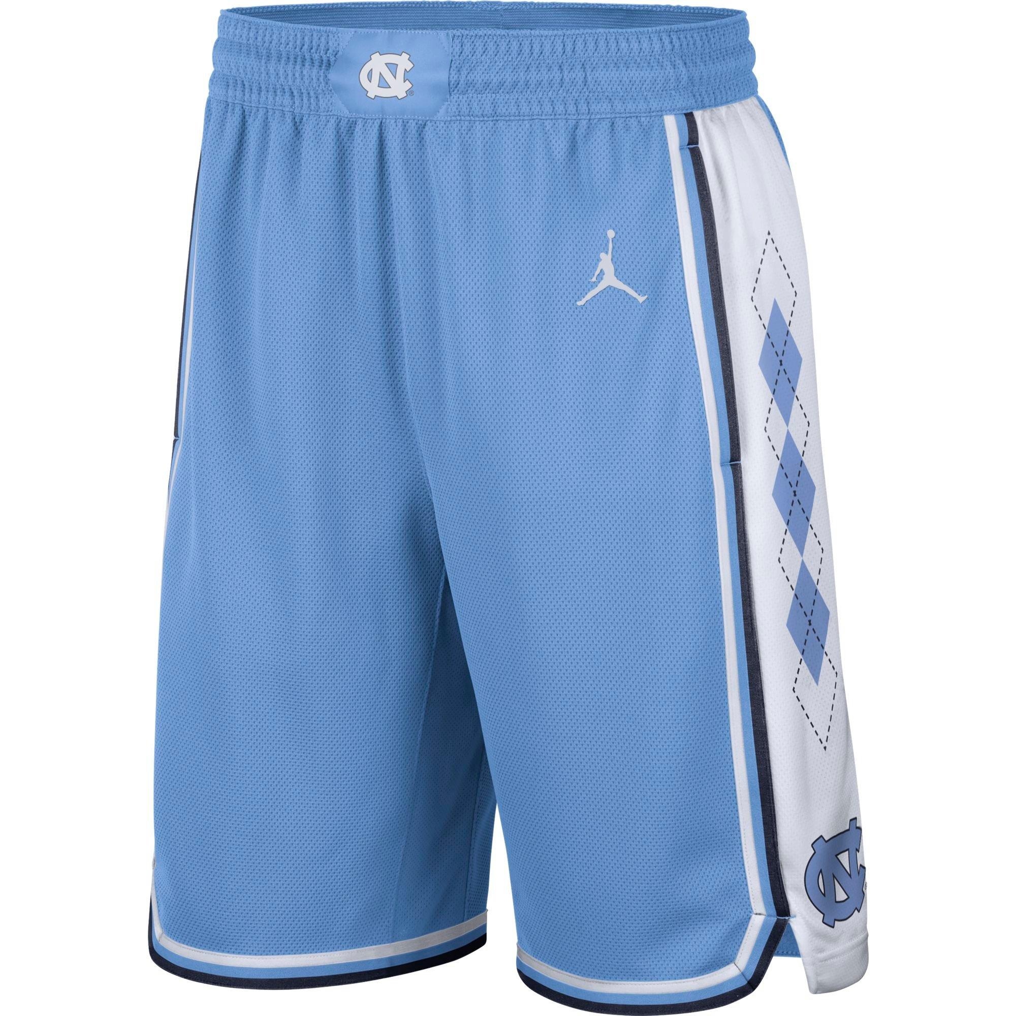 Nike Nwt -- Jordan Blue Argyle UNC Tarheels Athletic Shorts -- L