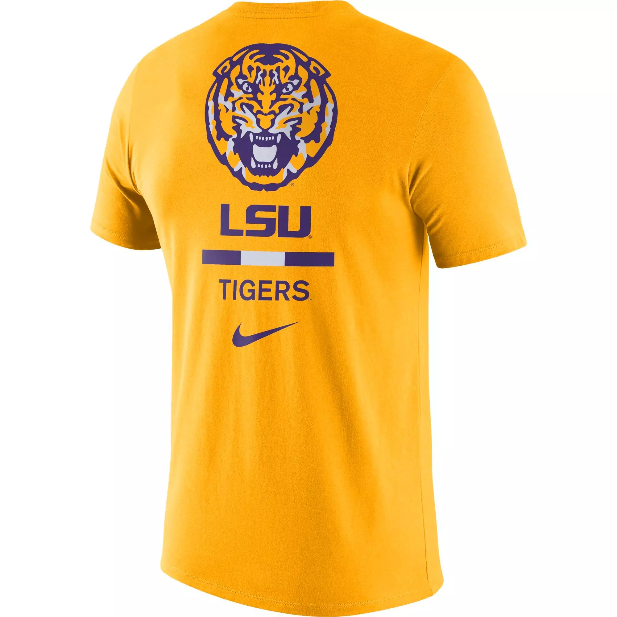 Nike Men's LSU Tigers Dri-Fit Cotton DNA Short Sleeve Tee - GOLD