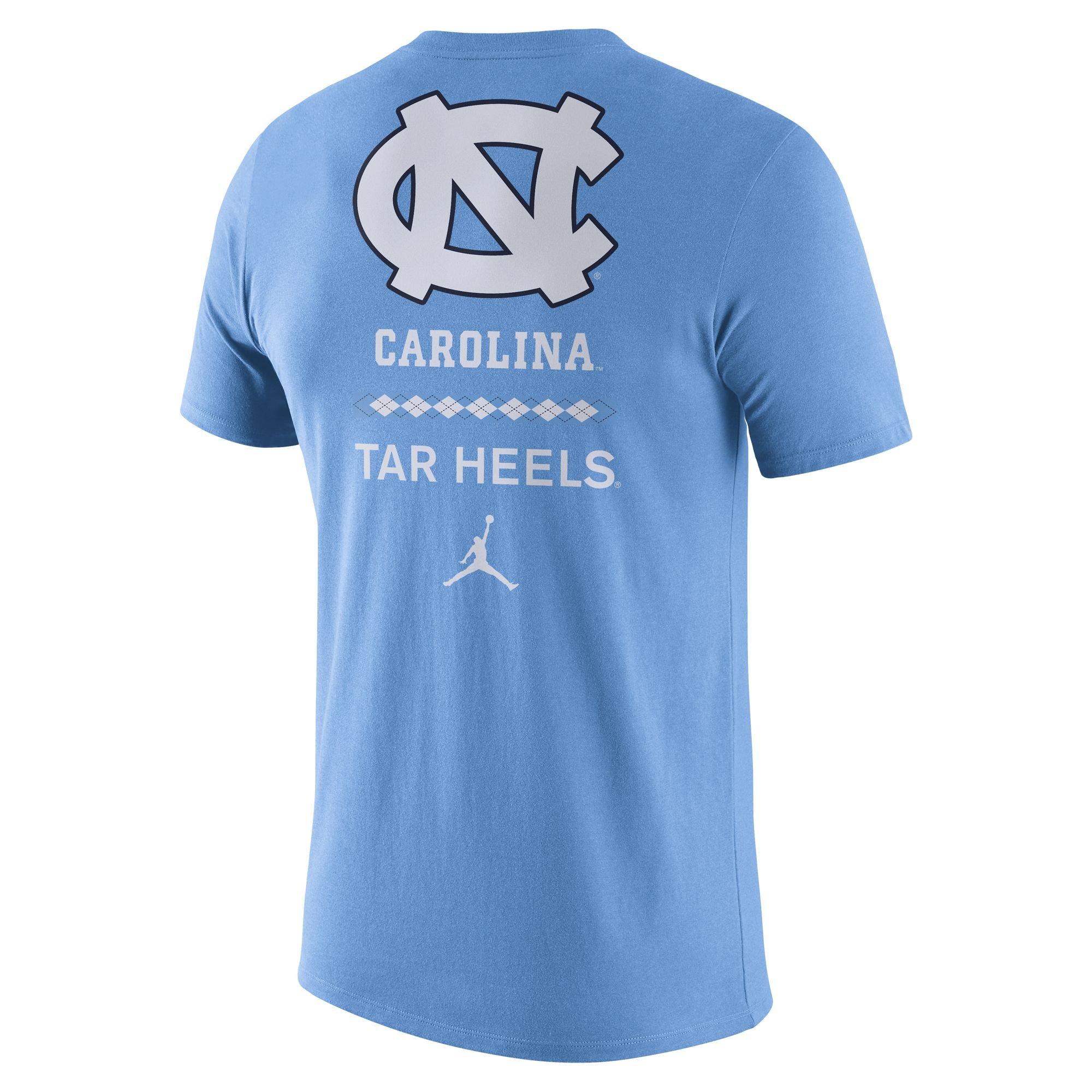 Jordan Men's North Carolina Tar Heels Dri-Fit Cotton DNA Short Sleeve Tee - CAROLINA BLUE Thumbnail View 1