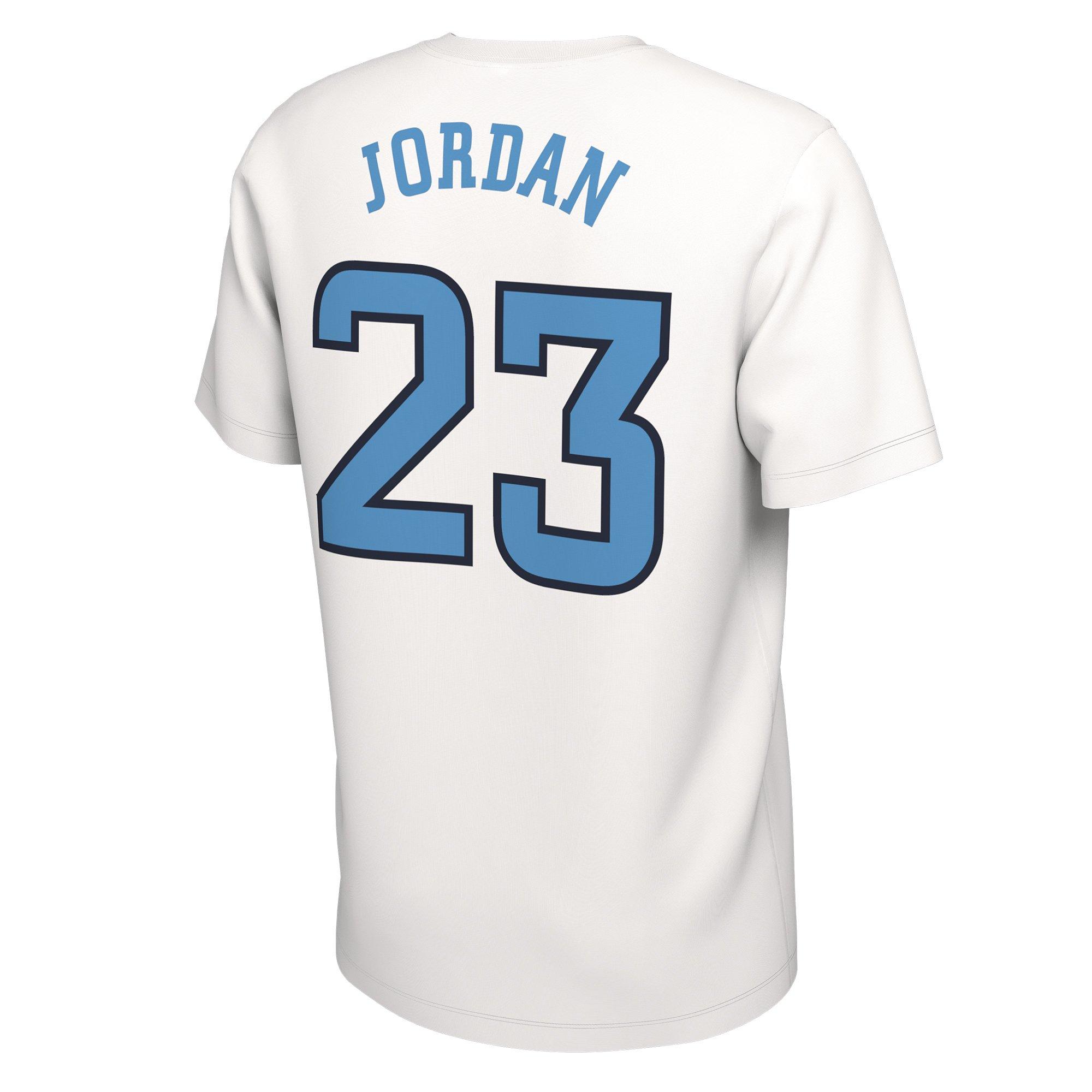 Nike Air Jordan North Carolina Michael Jordan Tar Heels Blue T Shirt Mens L