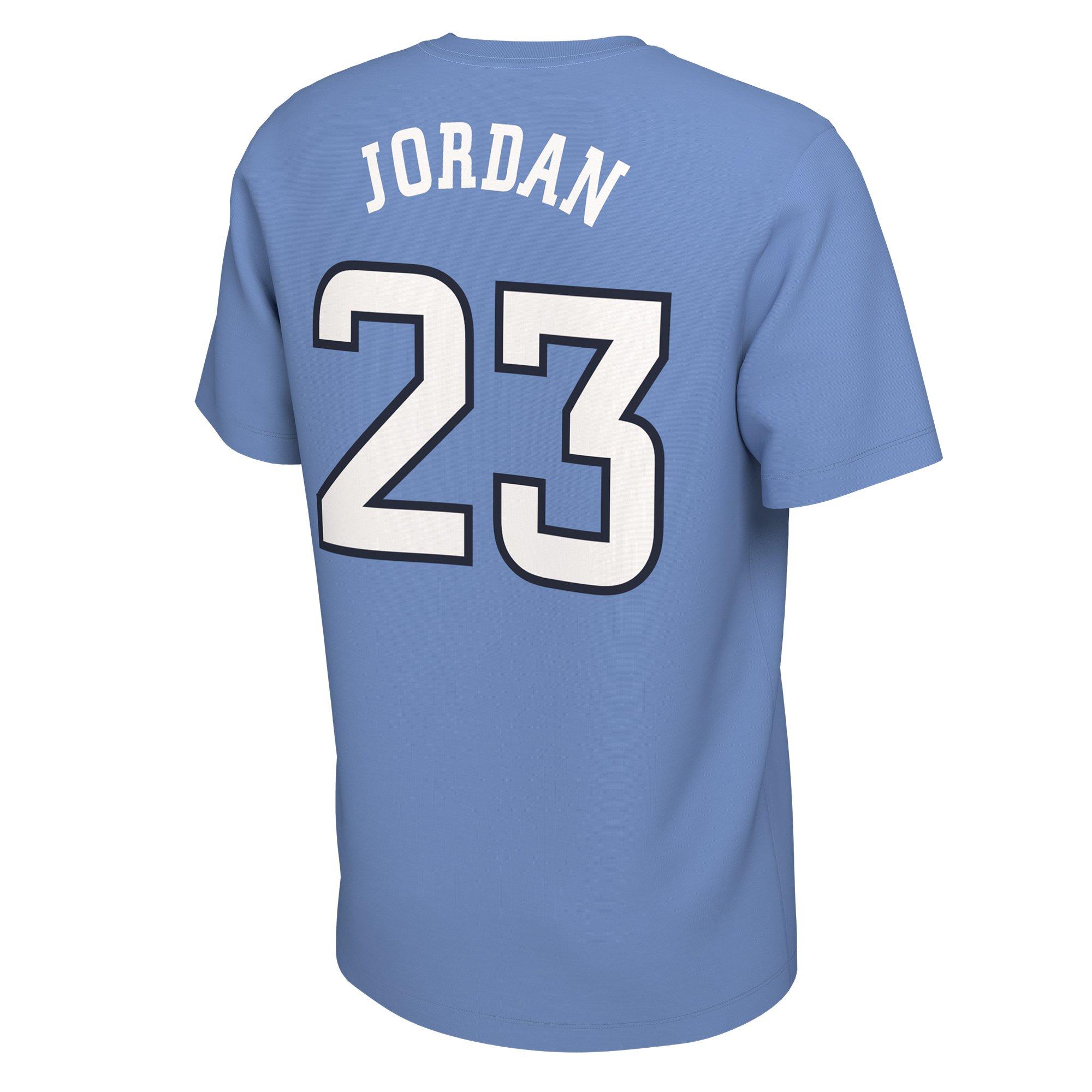 Jordan Men's North Carolina Tar Heels Michael Jordan Name & Number T-Shirt - CAROLINA BLUE Thumbnail View 2
