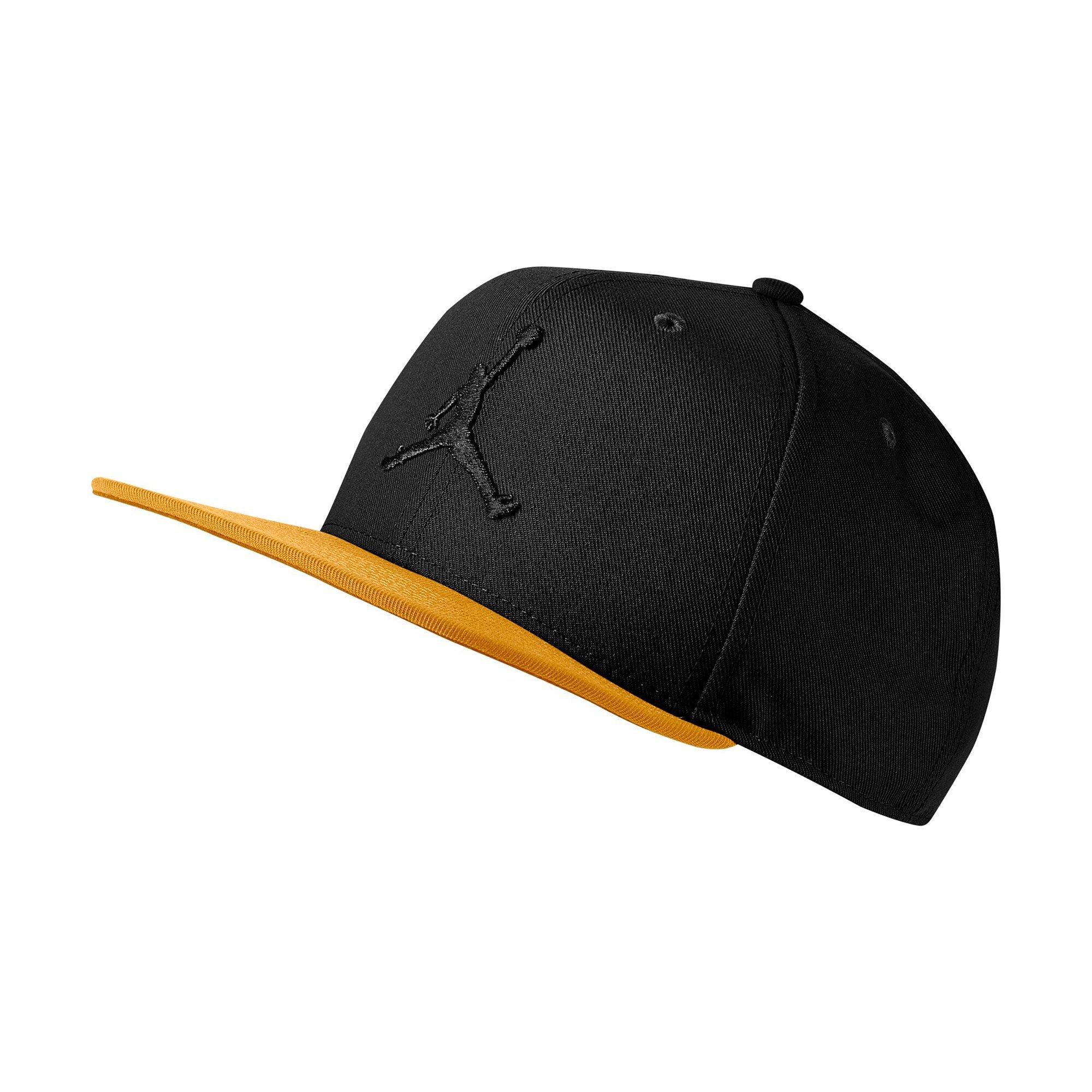 black and yellow jordan hat